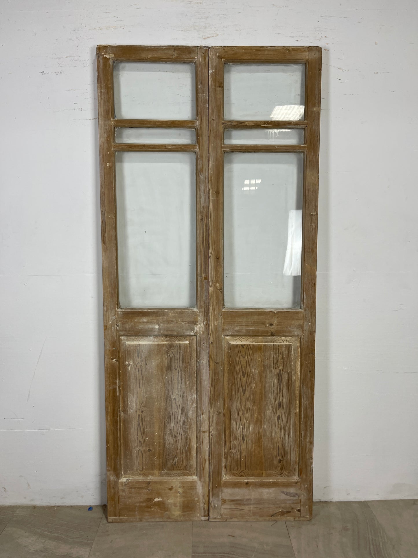 Antique French panel doors with Glass (88 x 40) O94