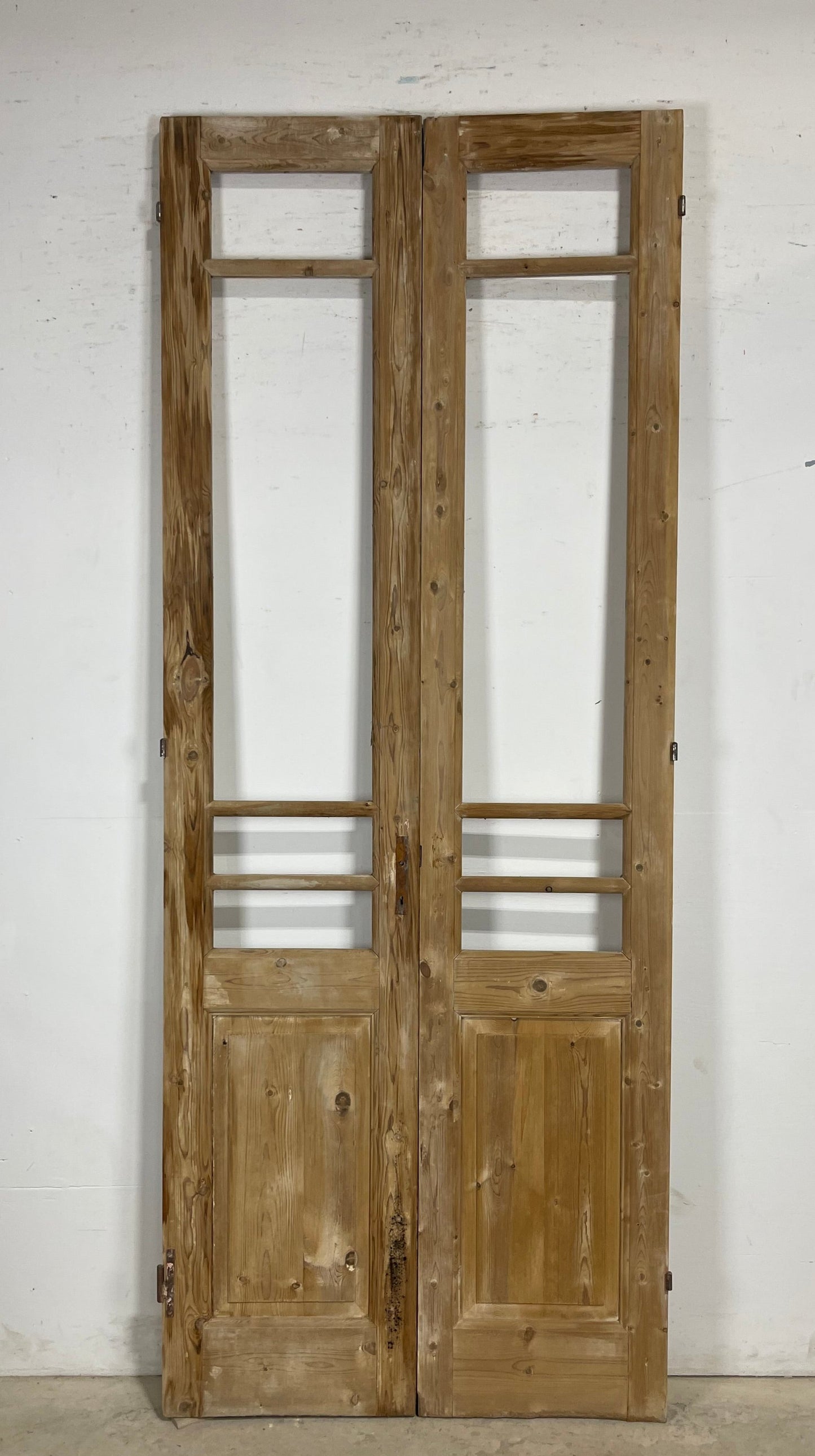 Antique  French Panel Doors with glass (102x40.25)   M123