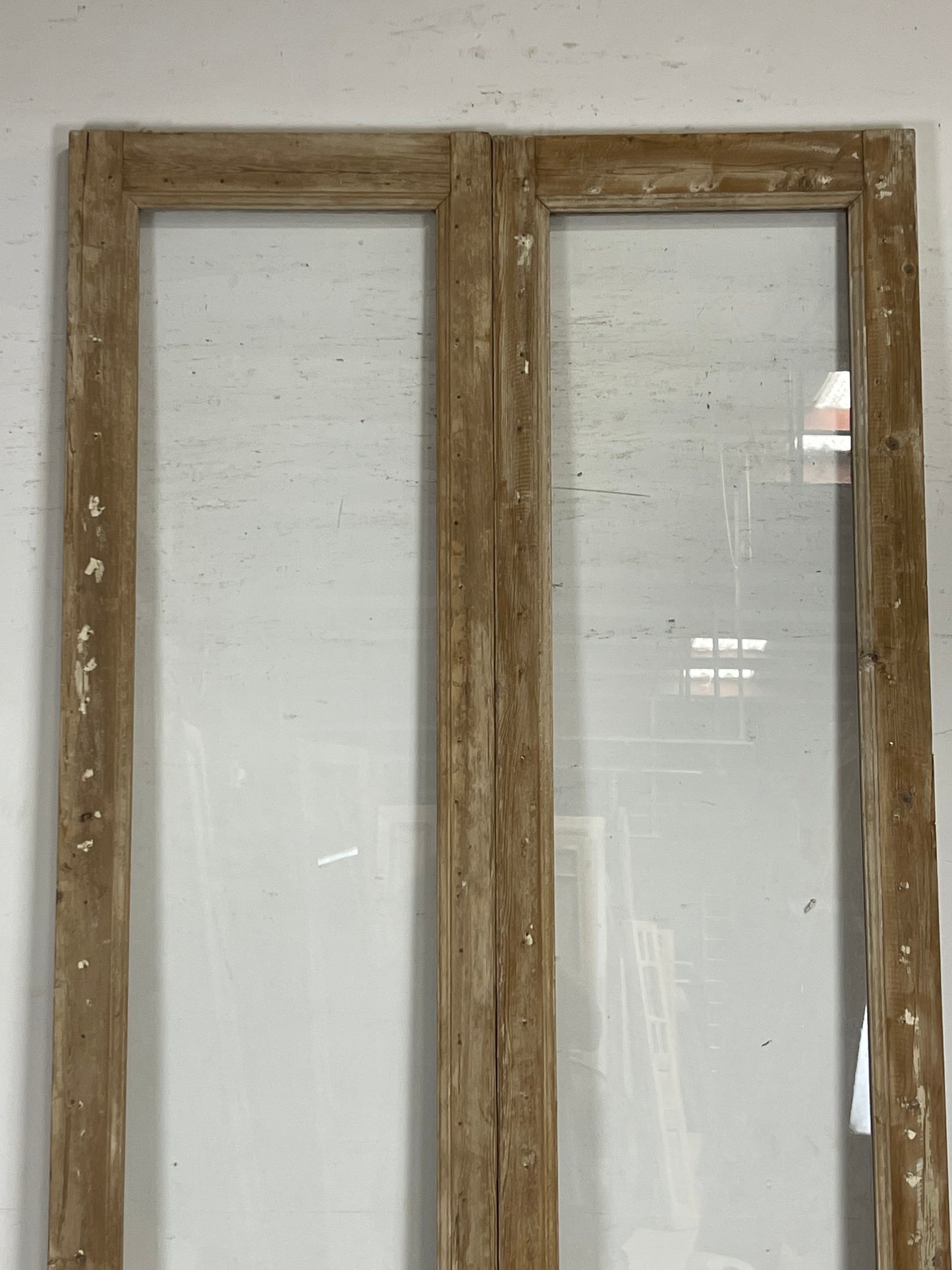 Antique  French Panel Doors with glass (107x46.75)   M088