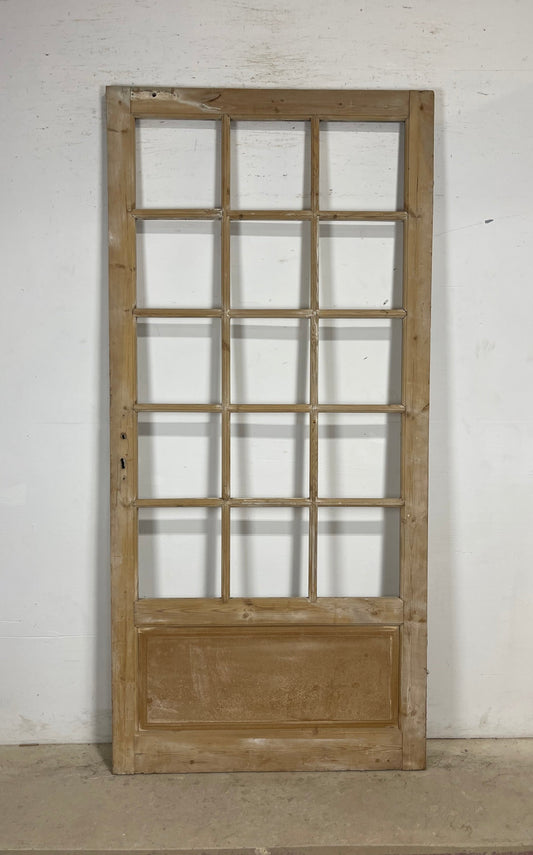 Antique French Panel Door with Glass  (93x43.75) M198