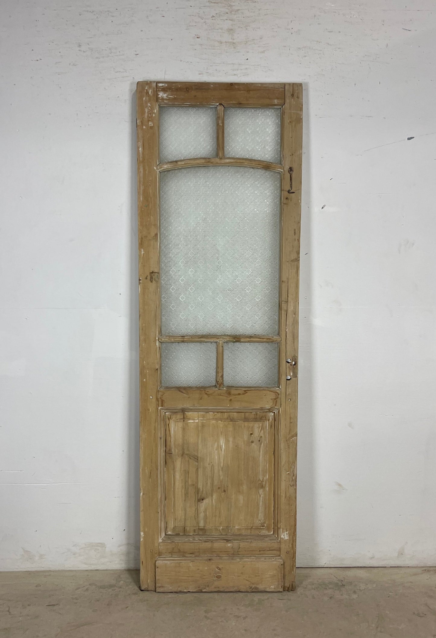 Antique French Panel Door with Glass  (84.5x26.75) M216