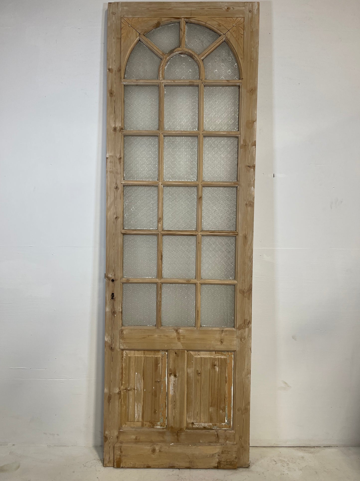 Antique French Panel Door with Glass  (100.25x32.25) L214