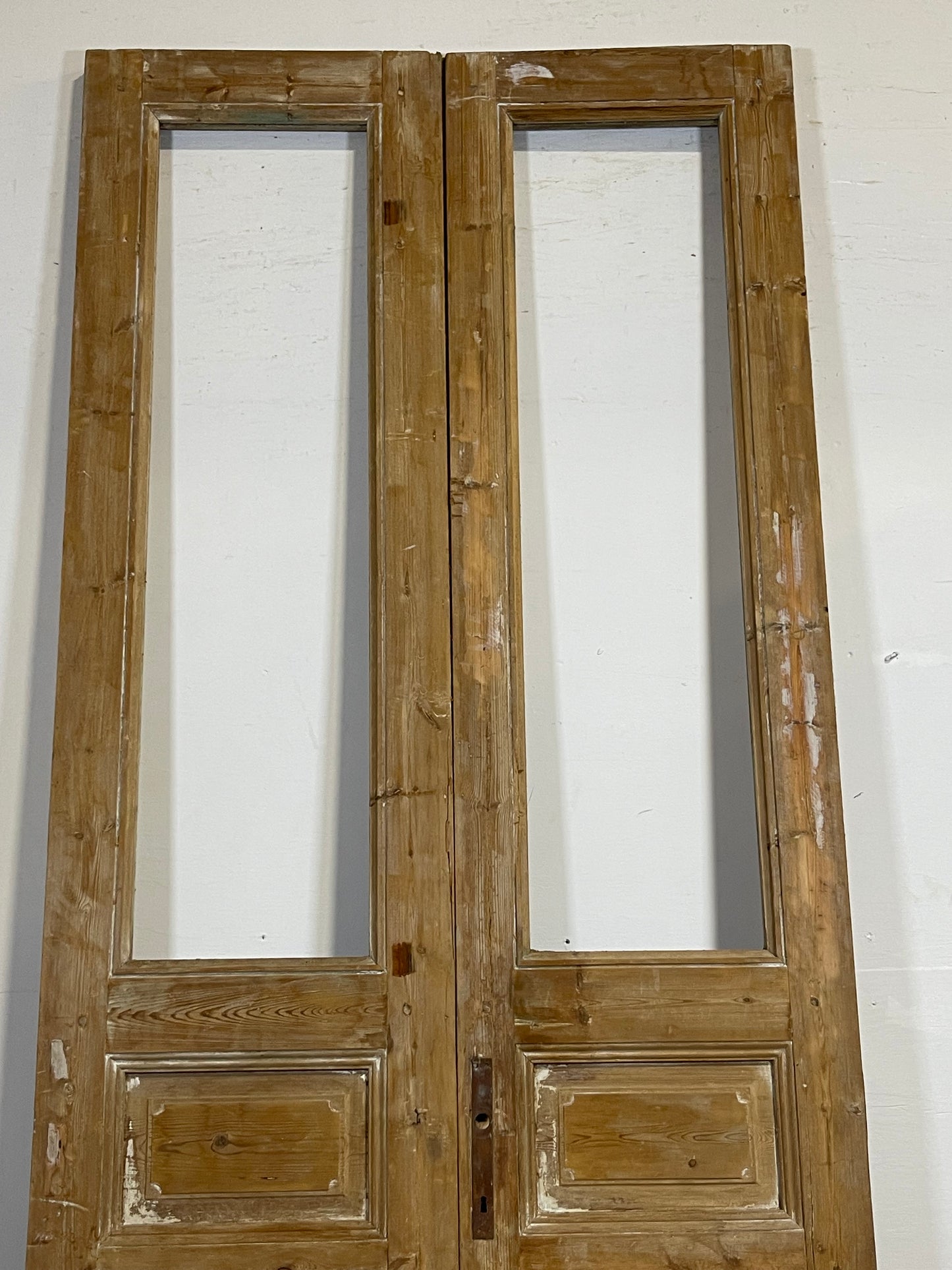 Antique French Panel Doors with Glass  (100.25x40) L338