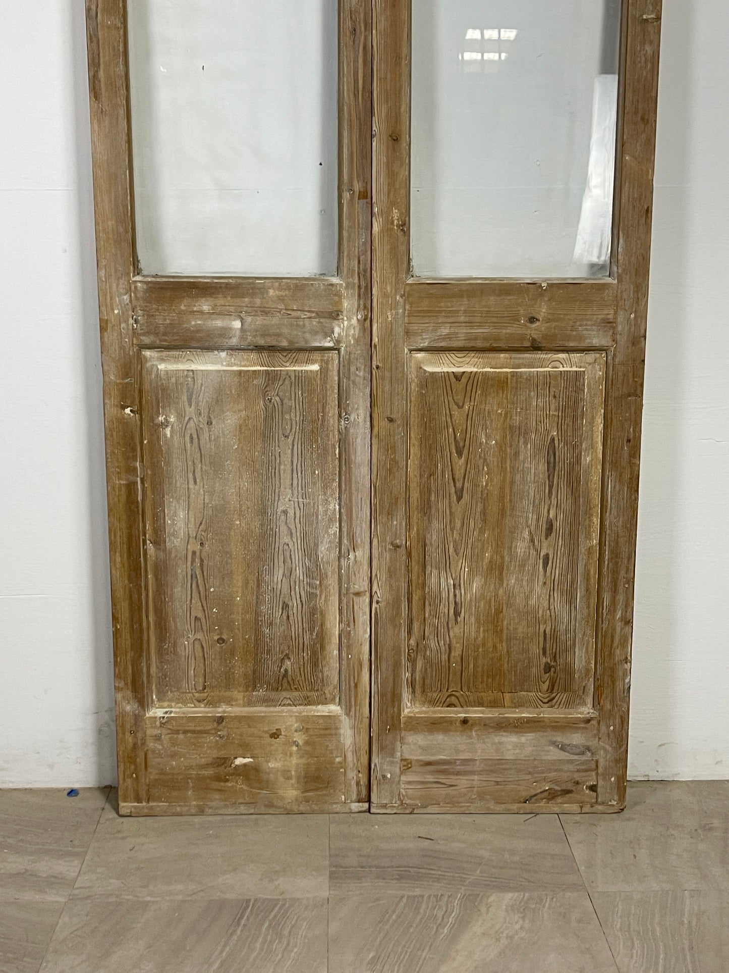 Antique French panel doors with Glass (88 x 40) O94