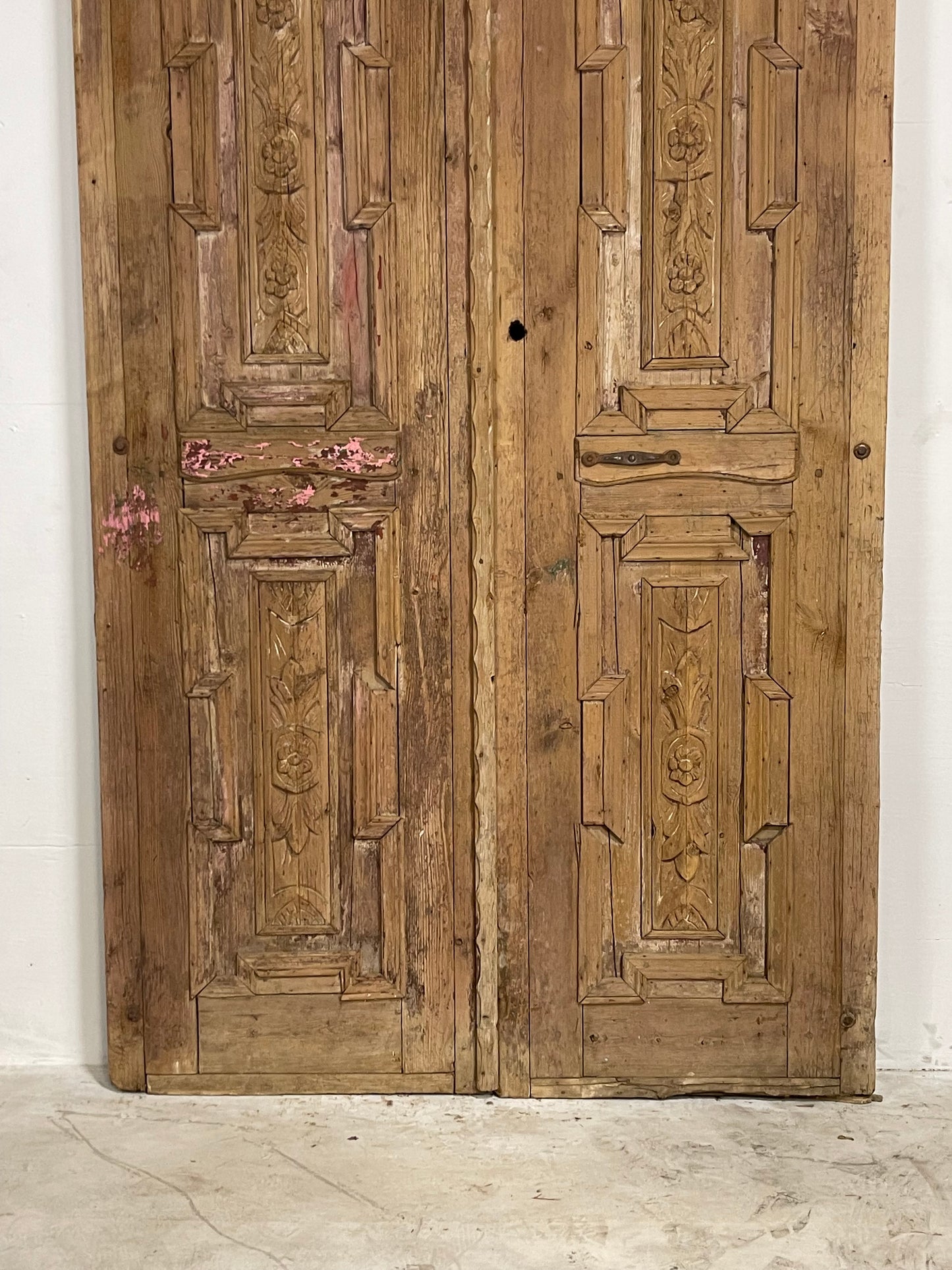 Antique  French Panel Doors with Carving  (93 x 54) N006