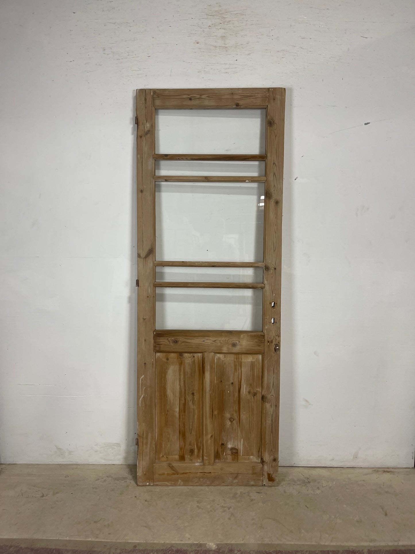 Antique French Panel Door with Glass  (82.5x30) M209