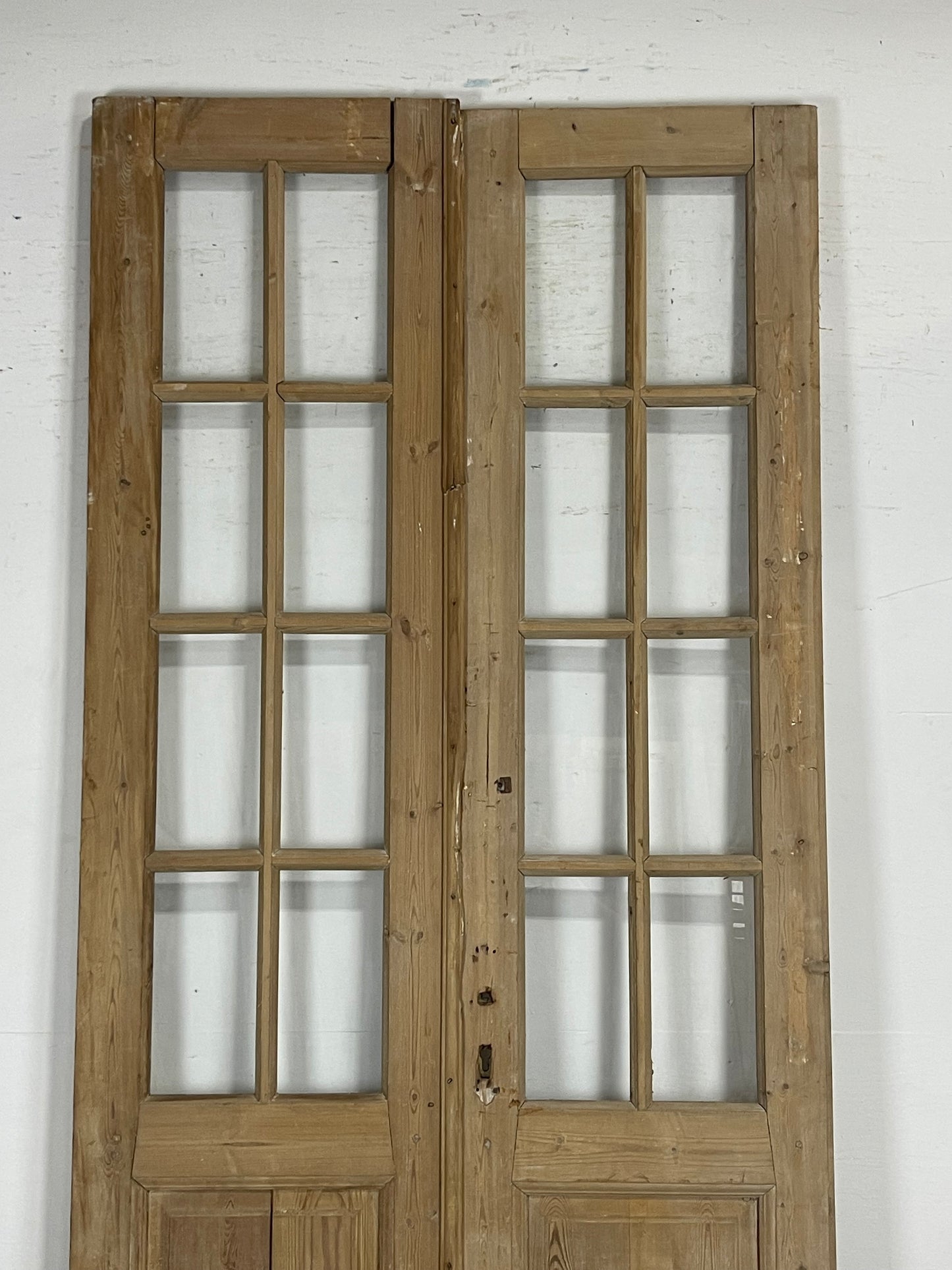 Antique  French Panel Doors with glass (104.25x43.25)   M109