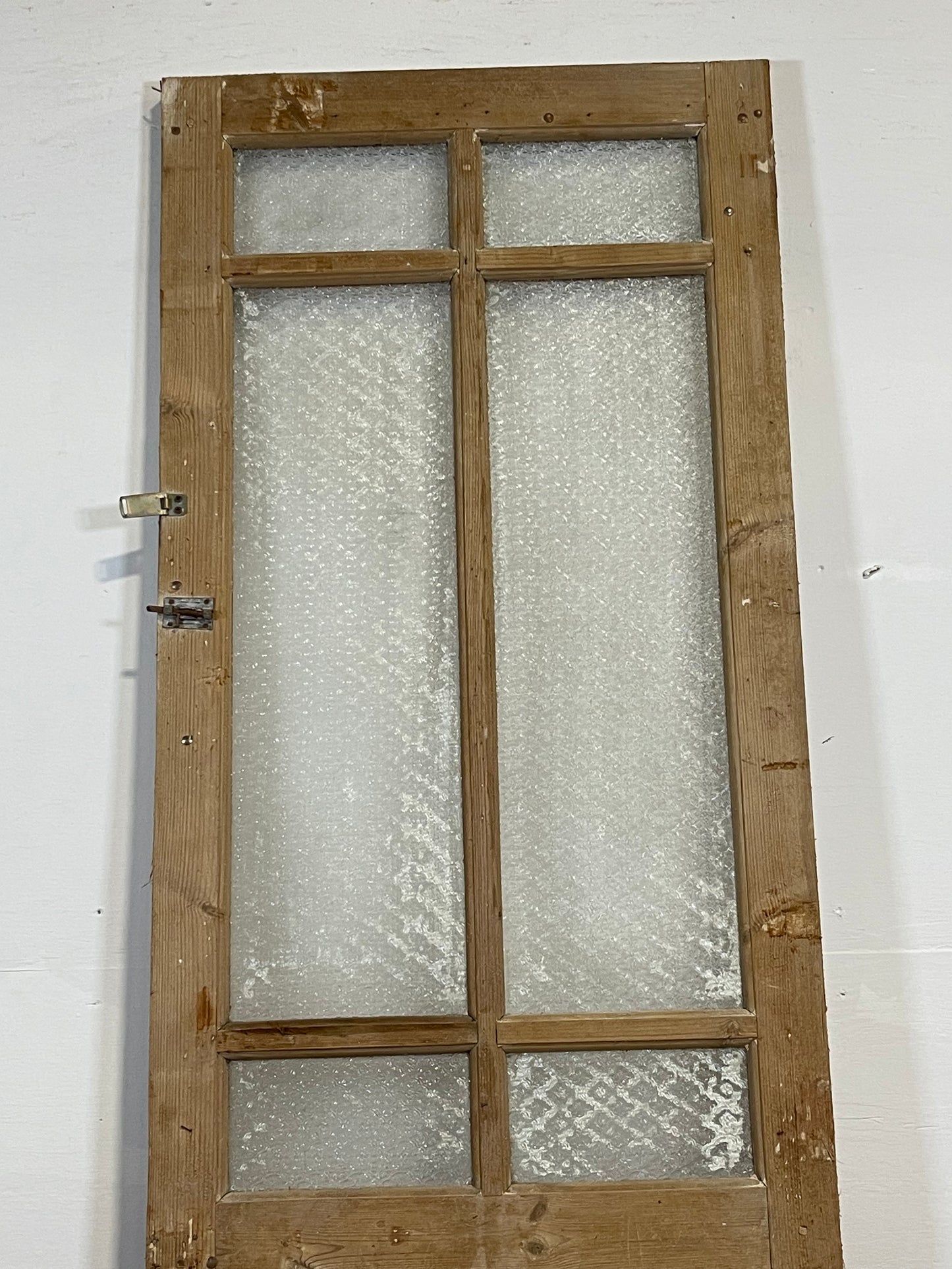 Antique French Panel Door with Glass  (88.5x27.75) L239