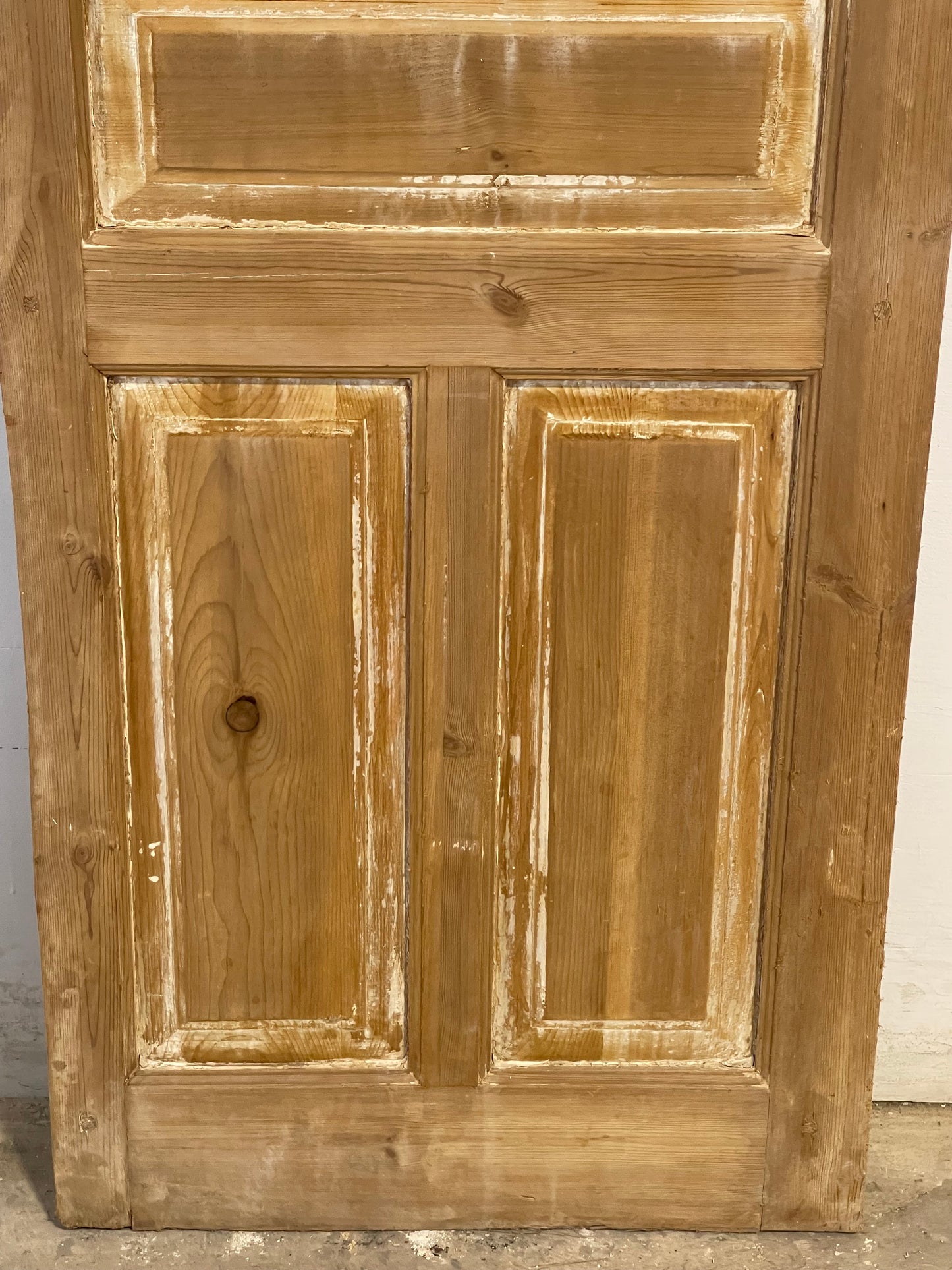 Antique French Panel Door with Glass  (87.75x26.75) L126