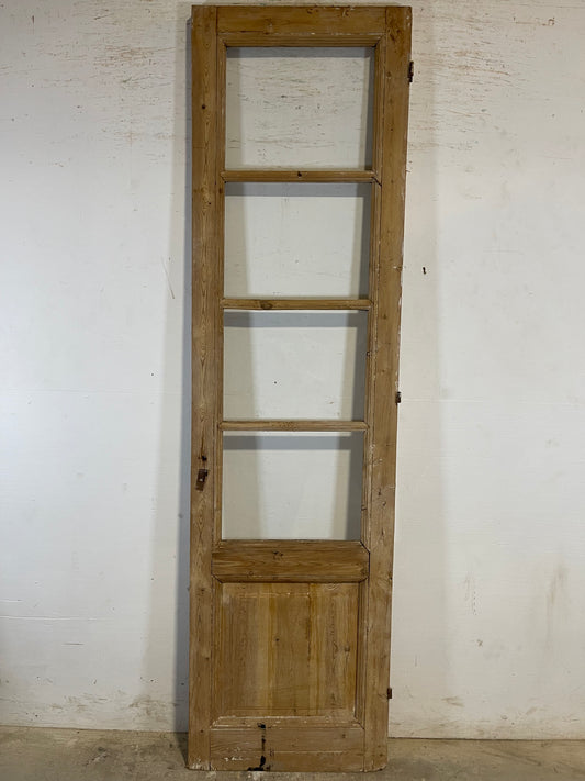 Antique French Panel Door with Glass  (94.25x25.75) L146s