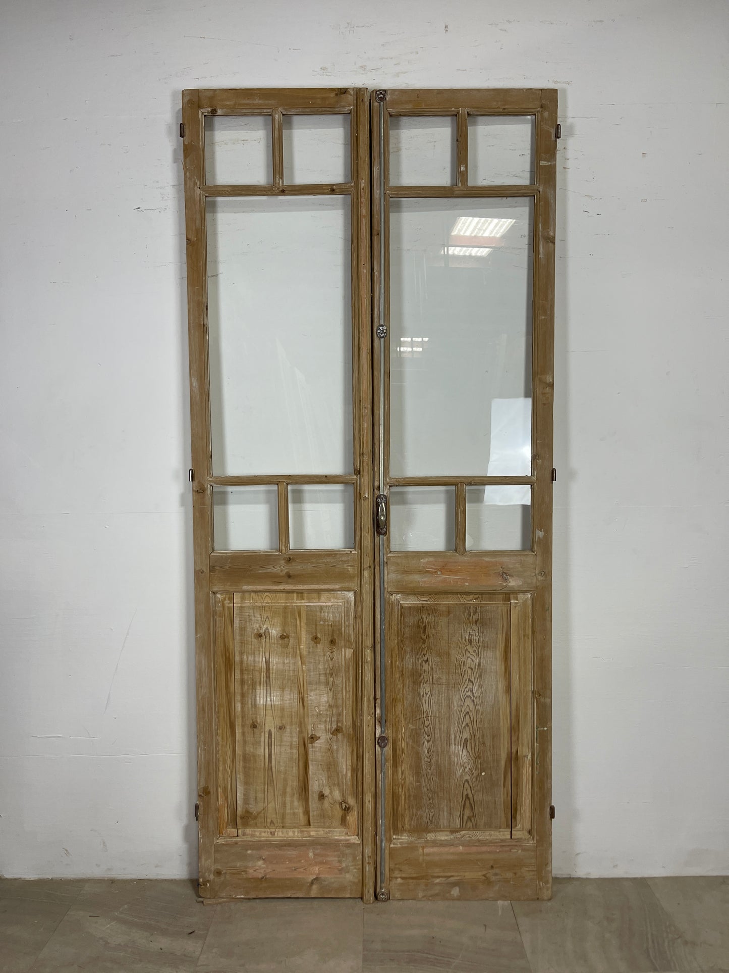 Antique French panel doors with Glass (97.25 x 43.75) O98