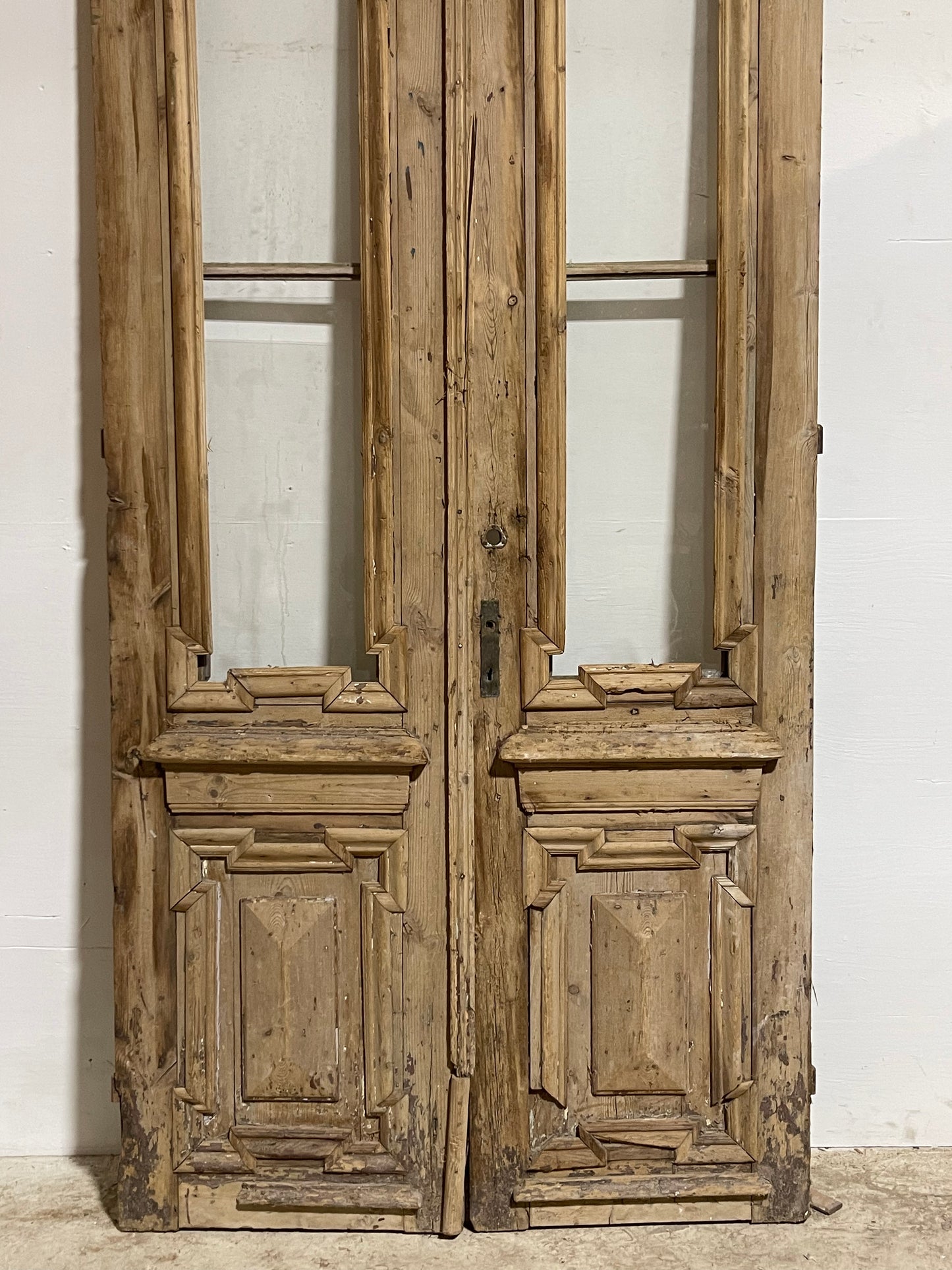 Antique French Panel Doors with Glass (98x47.75) J304