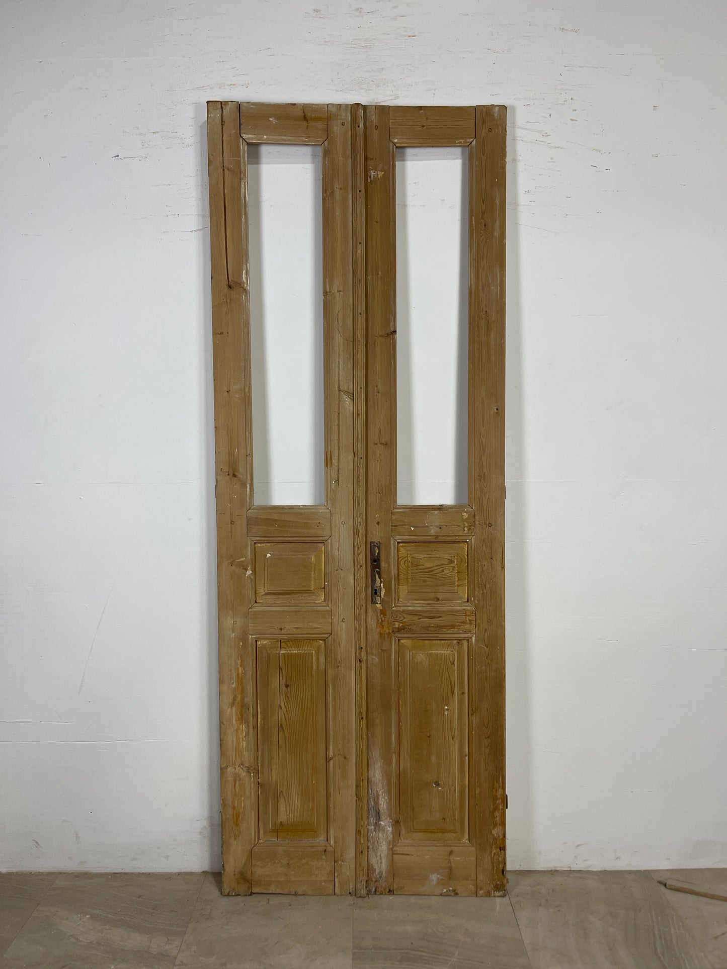 Antique French panel doors with Glass (89.5 x 33) O100