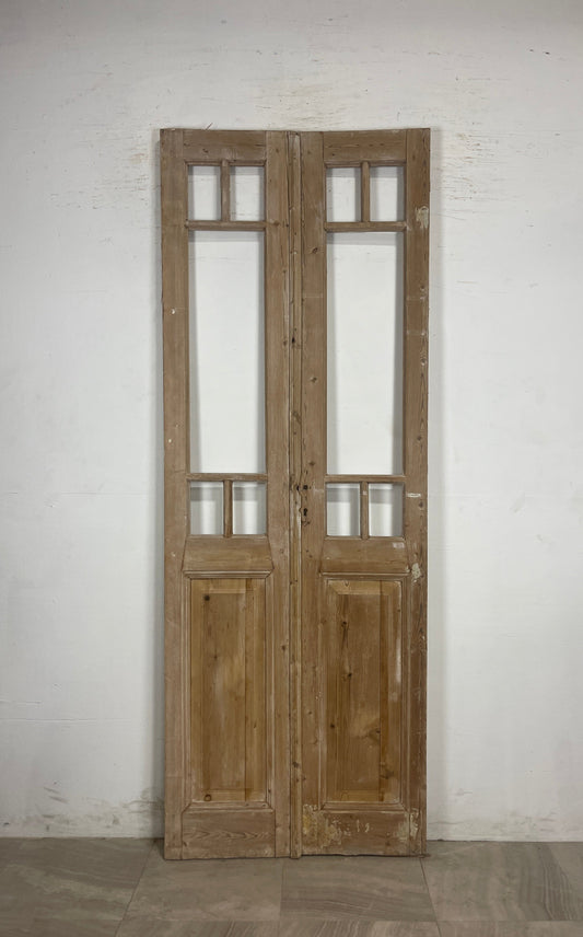 Antique French Panel Doors without glass (95.25 x 34.5)   N150