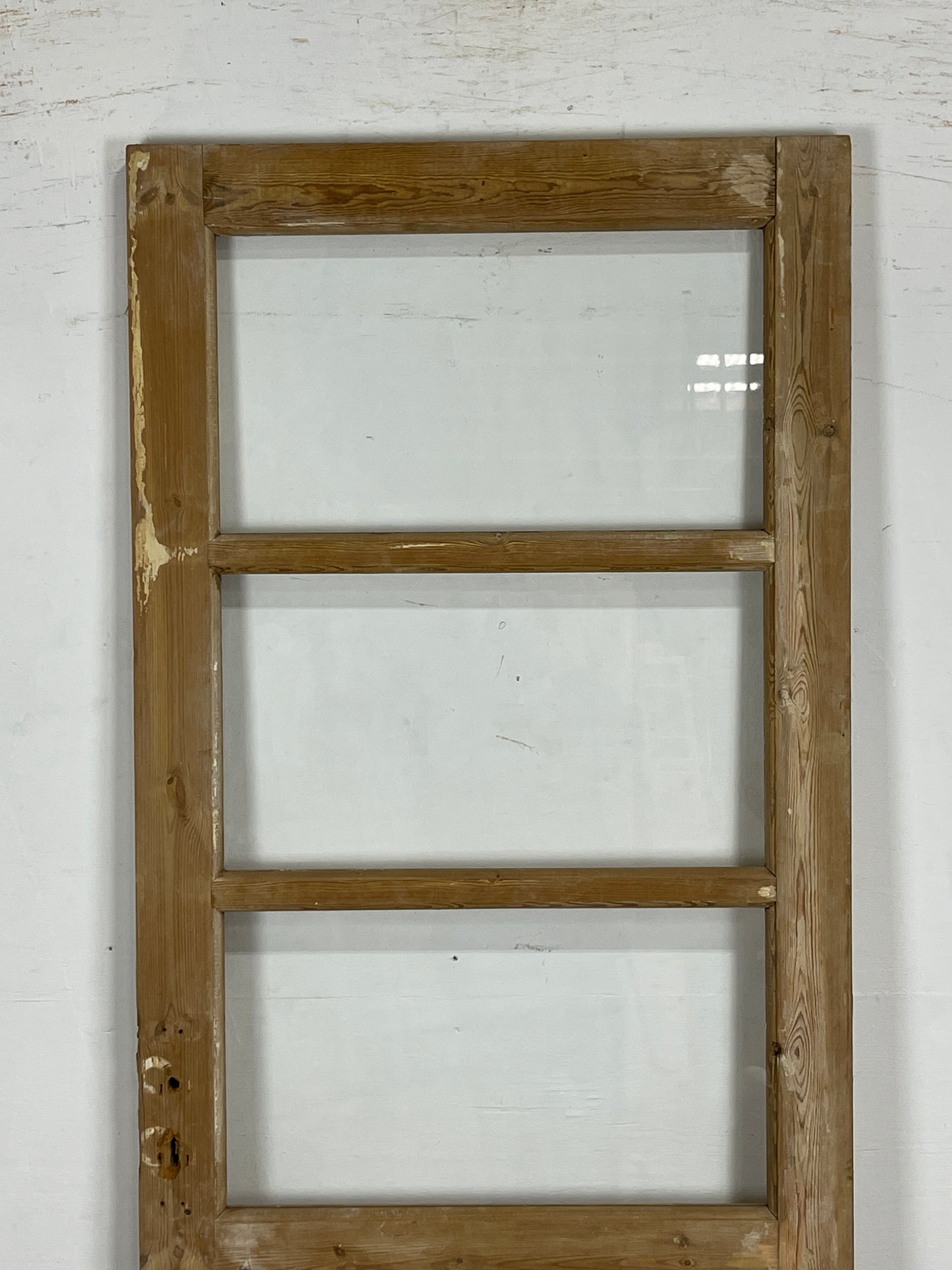 Antique French Panel Door with Glass  (86.75 x 31.75) N170