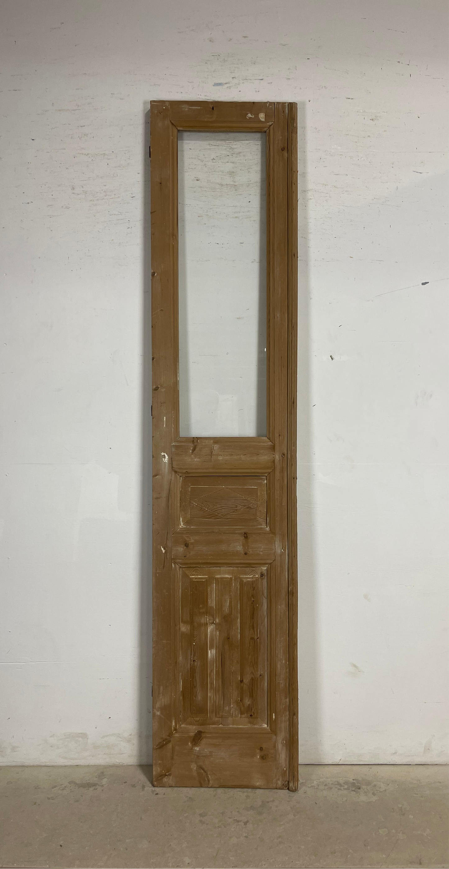 Antique French Panel Door with Glass  (102.5 x 21.5) M270