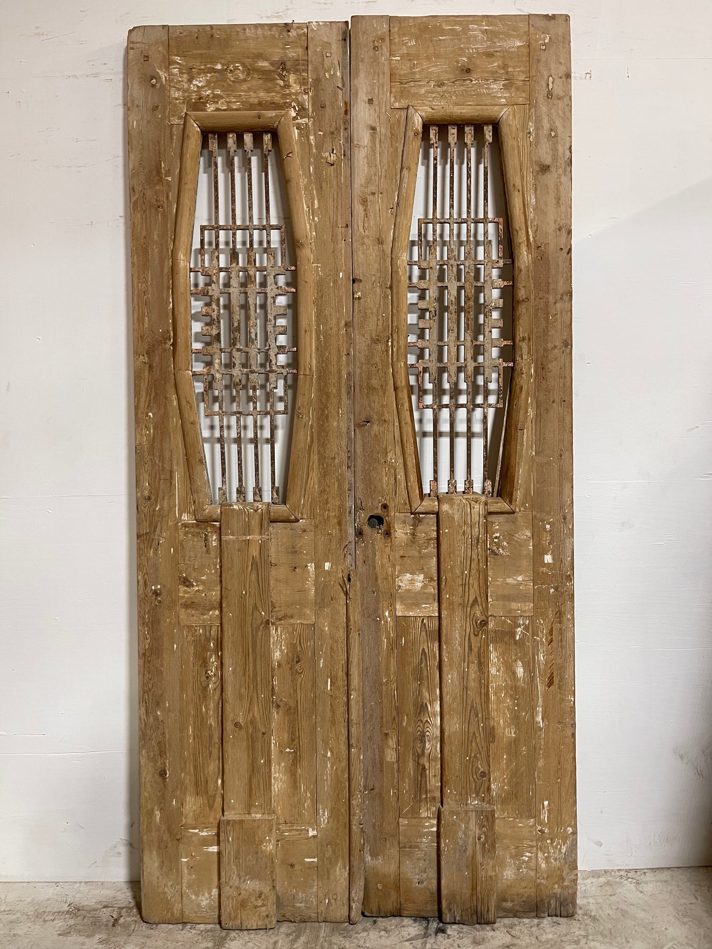 Antique Panel Doors with Metal (100x48.75) J115