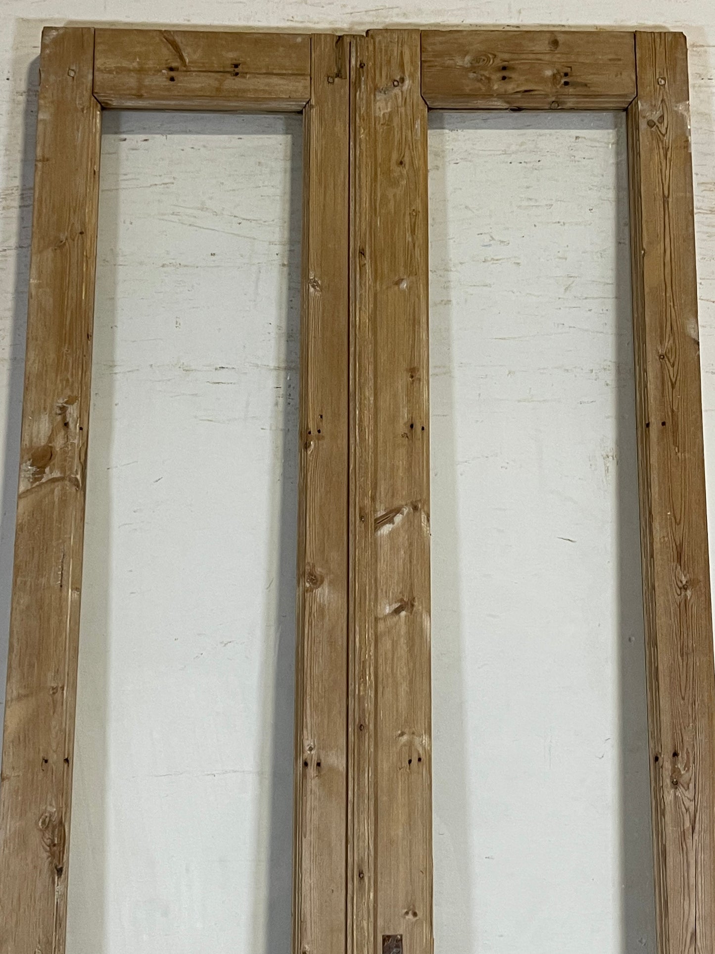 Antique French panel doors with glass (98.25x35.25) K344