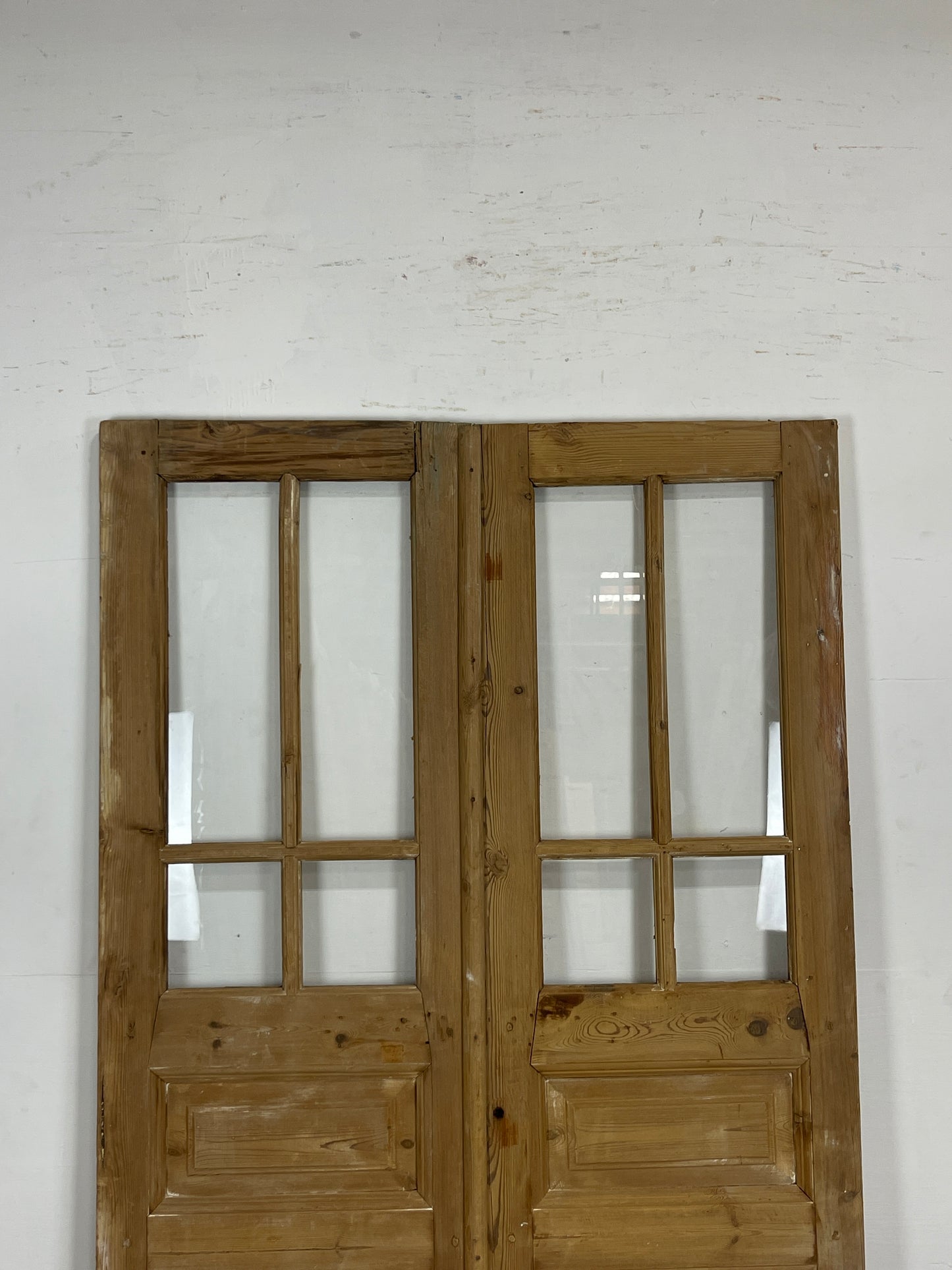 Antique French Panel Doors with Glass   (84 x 48)   N031