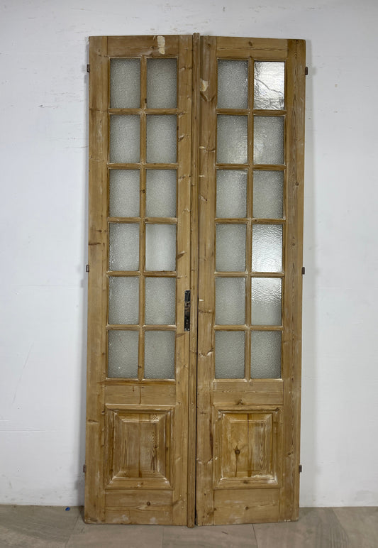 Antique French panel doors with Glass (98.5 x 44) O91