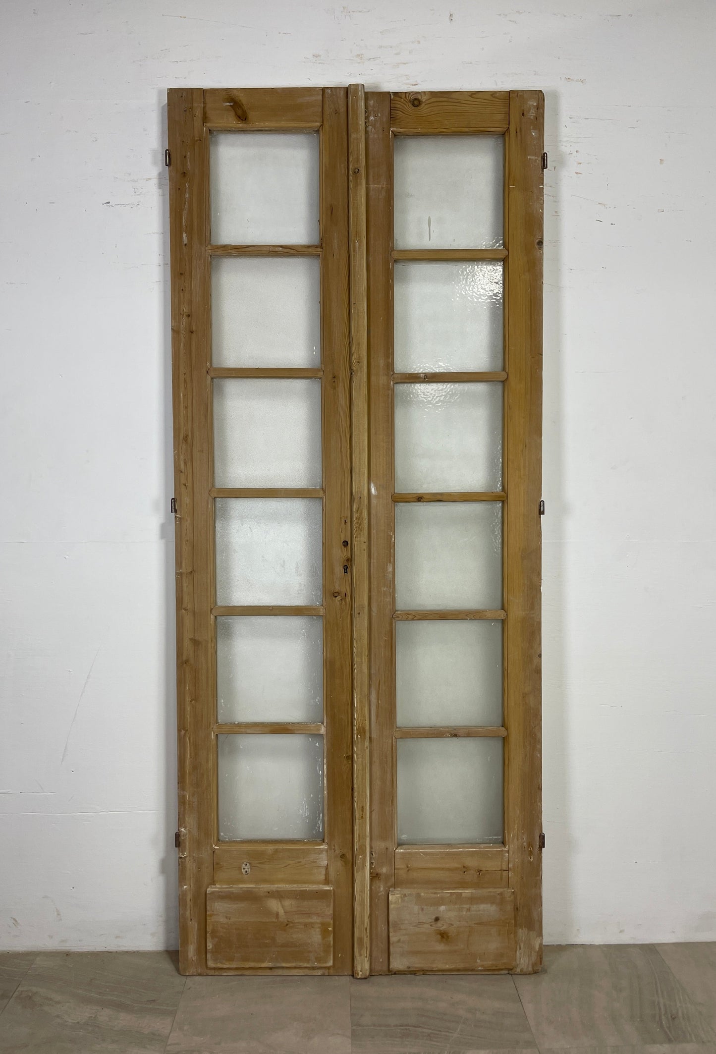 Antique French panel doors with Glass (96.5 x 40.5) O85