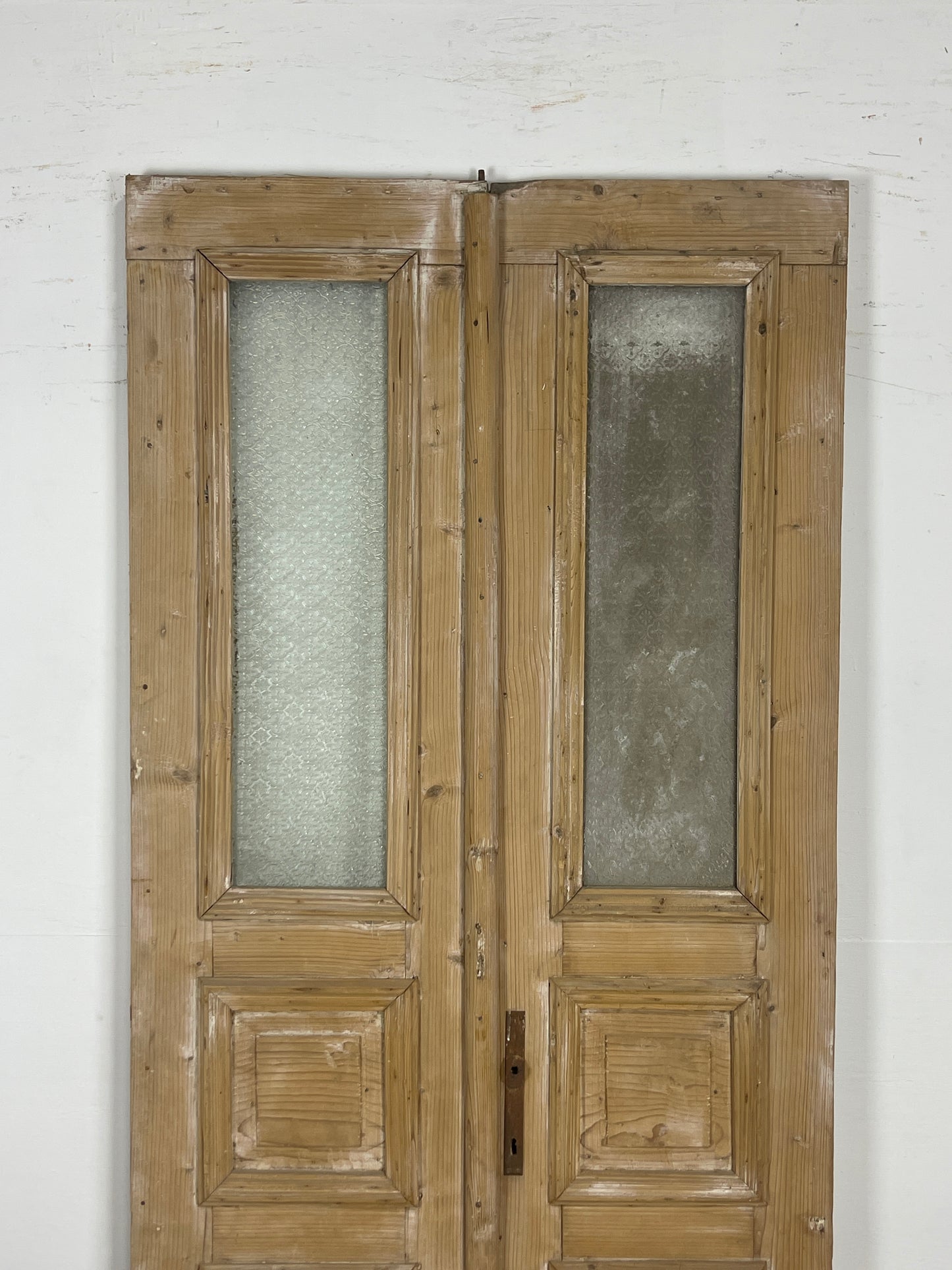 Antique French panel doors with Glass (86.75 x 35.75) O74