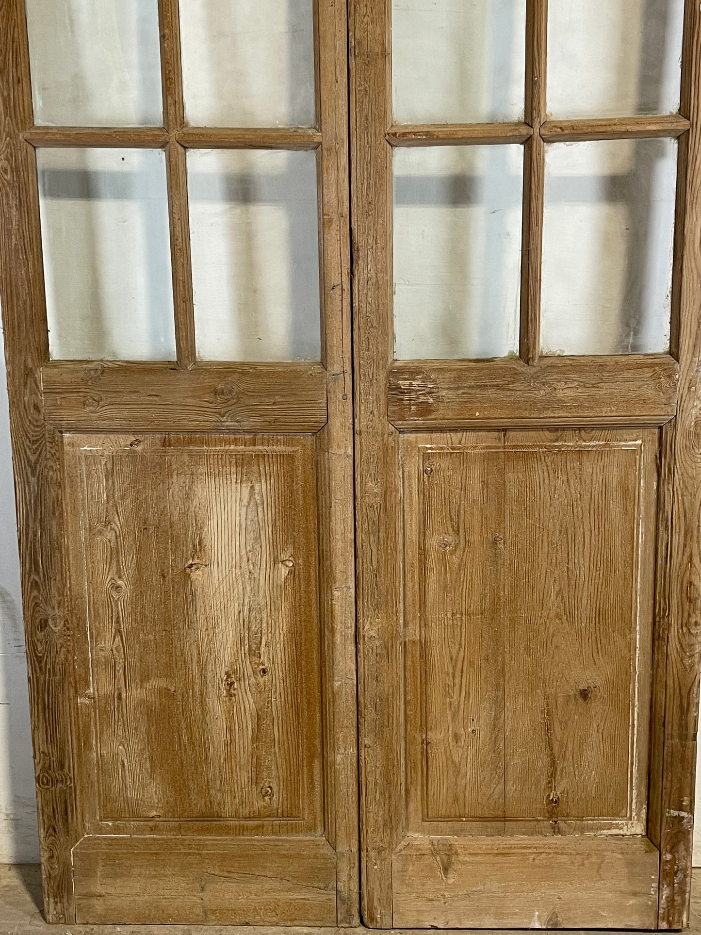 Antique French panel doors with glass (96.5x43.5) L168