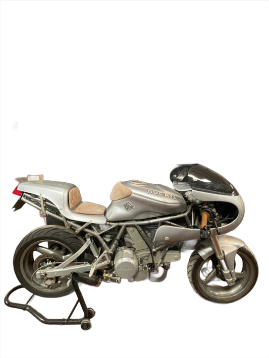 Silver Ducati Motorcycle