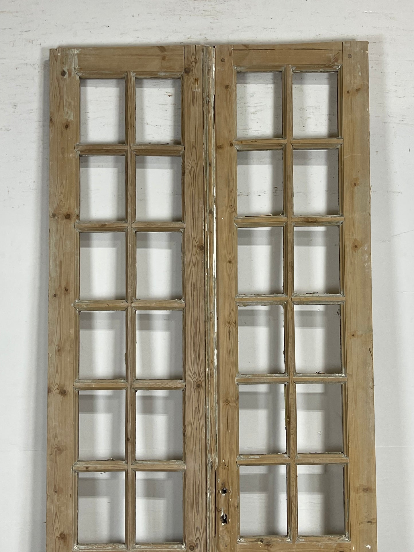 Antique  French Panel Doors with glass (97.5x38.5)   M114