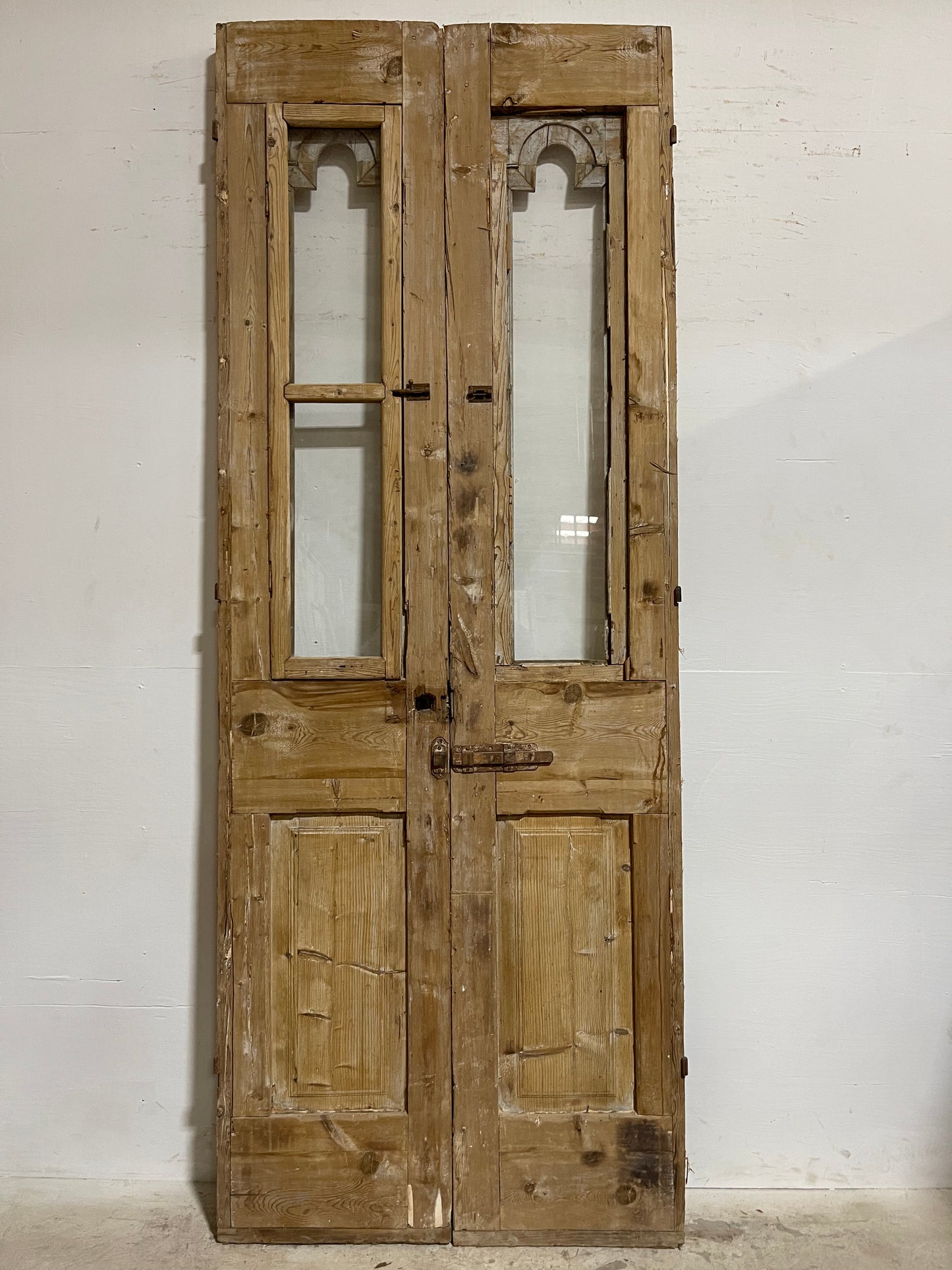 Antique French panel Doors with Glass (103.5x39.25) J318