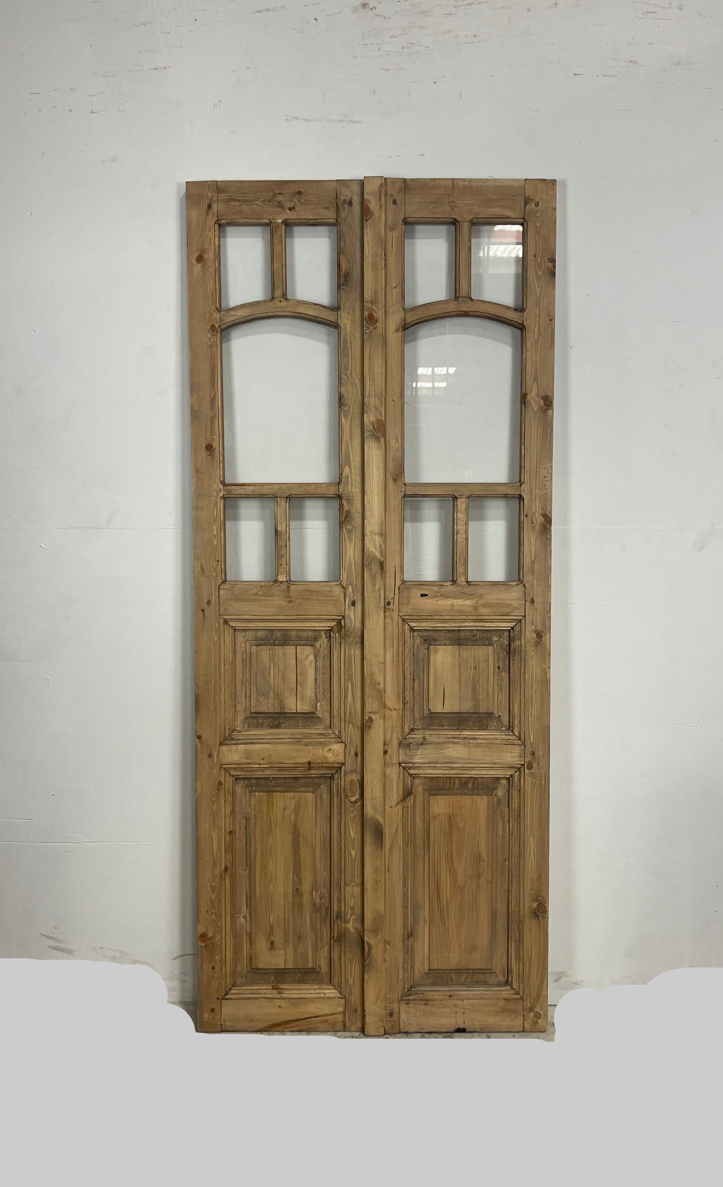 French Panel door with glass  (79.75 x 33.25) N020