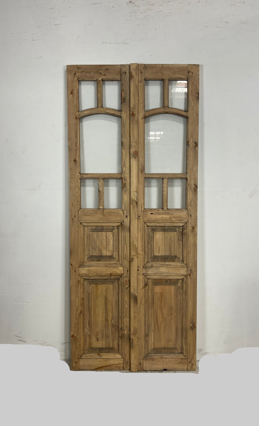 French Panel door with glass  (79.75 x 33.25) N020