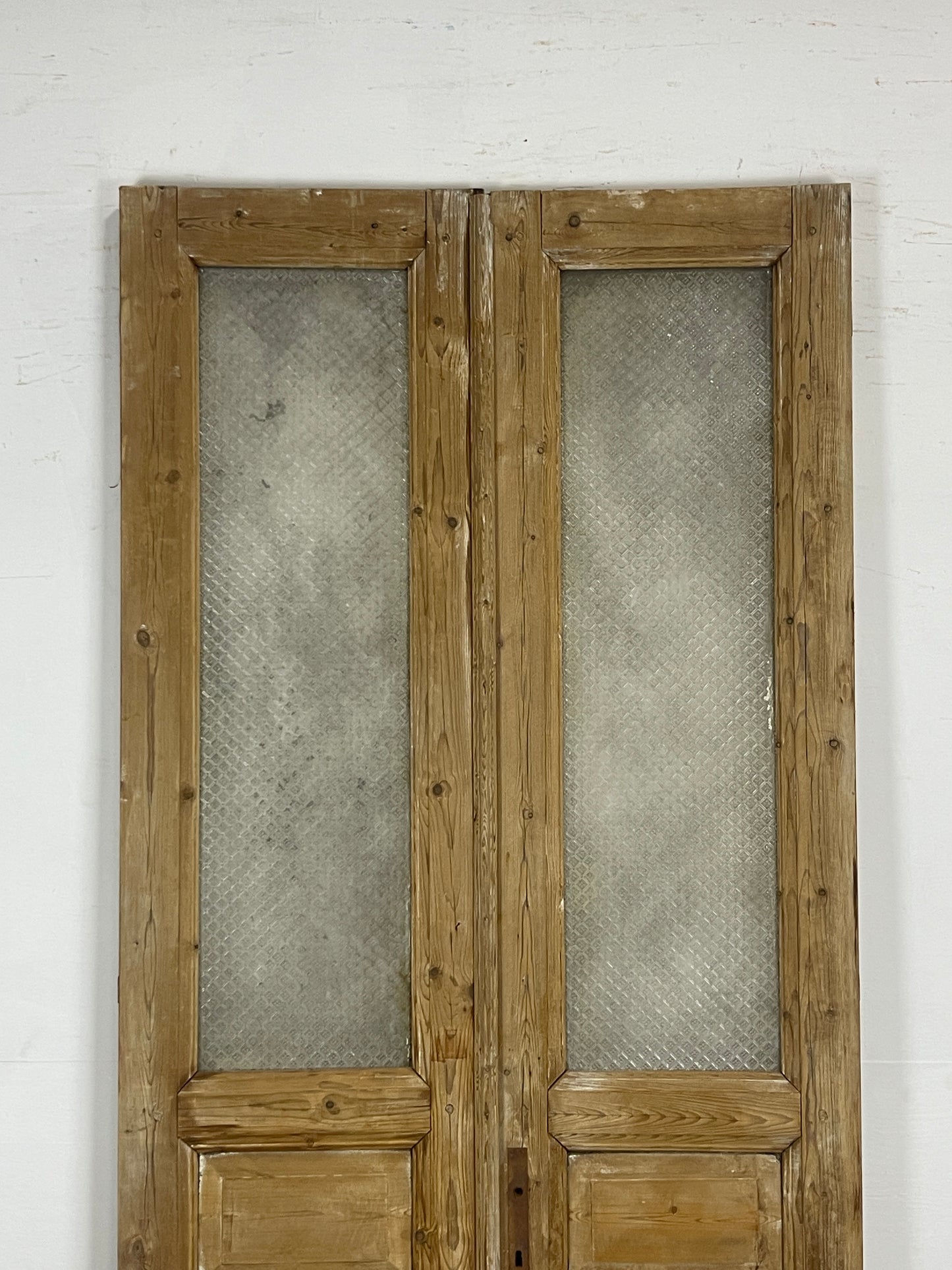 Antique French Panel Doors with Glass   (96.25 x 40)   N035