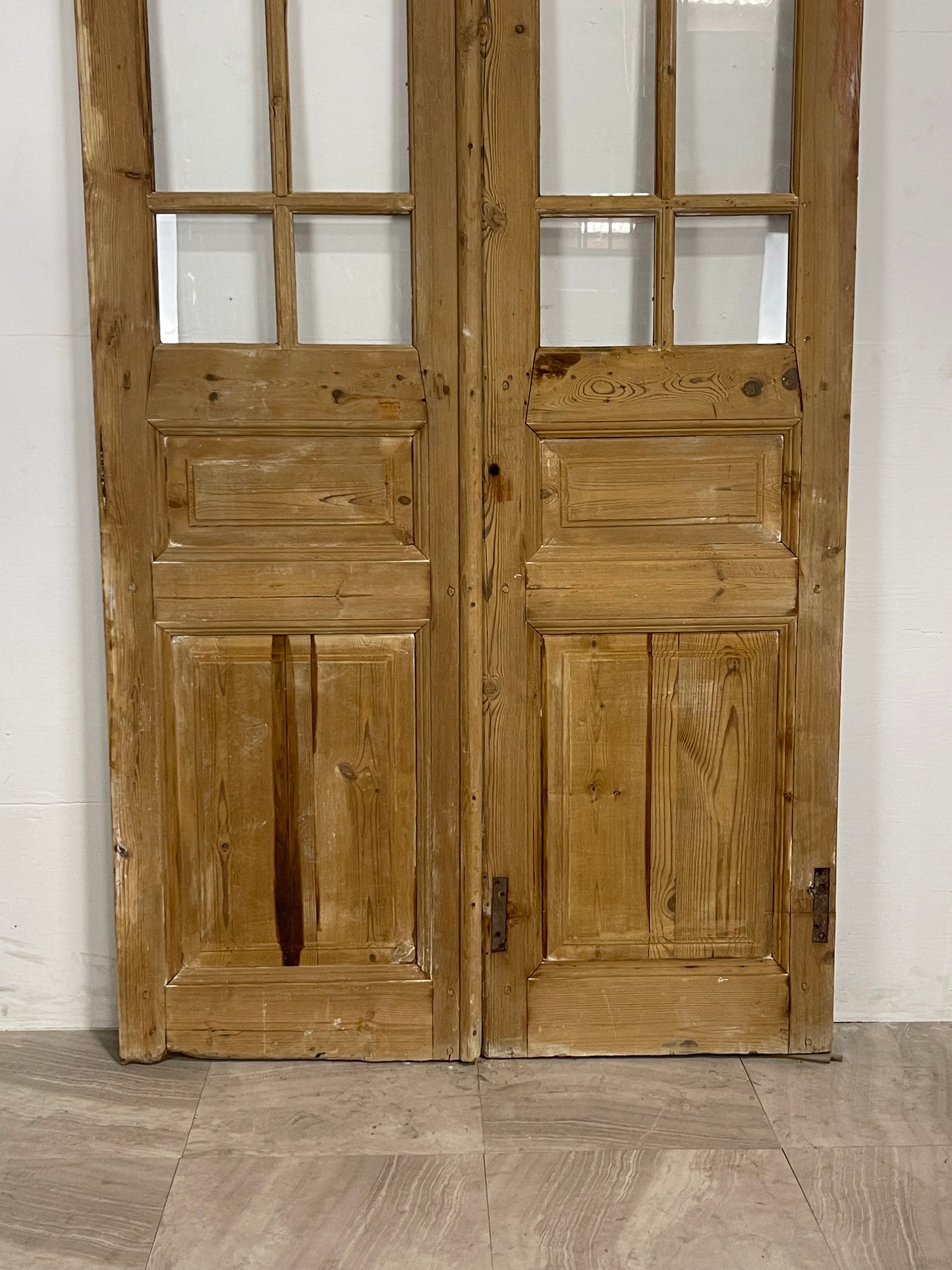 Antique French Panel Doors with Glass   (84 x 48)   N031