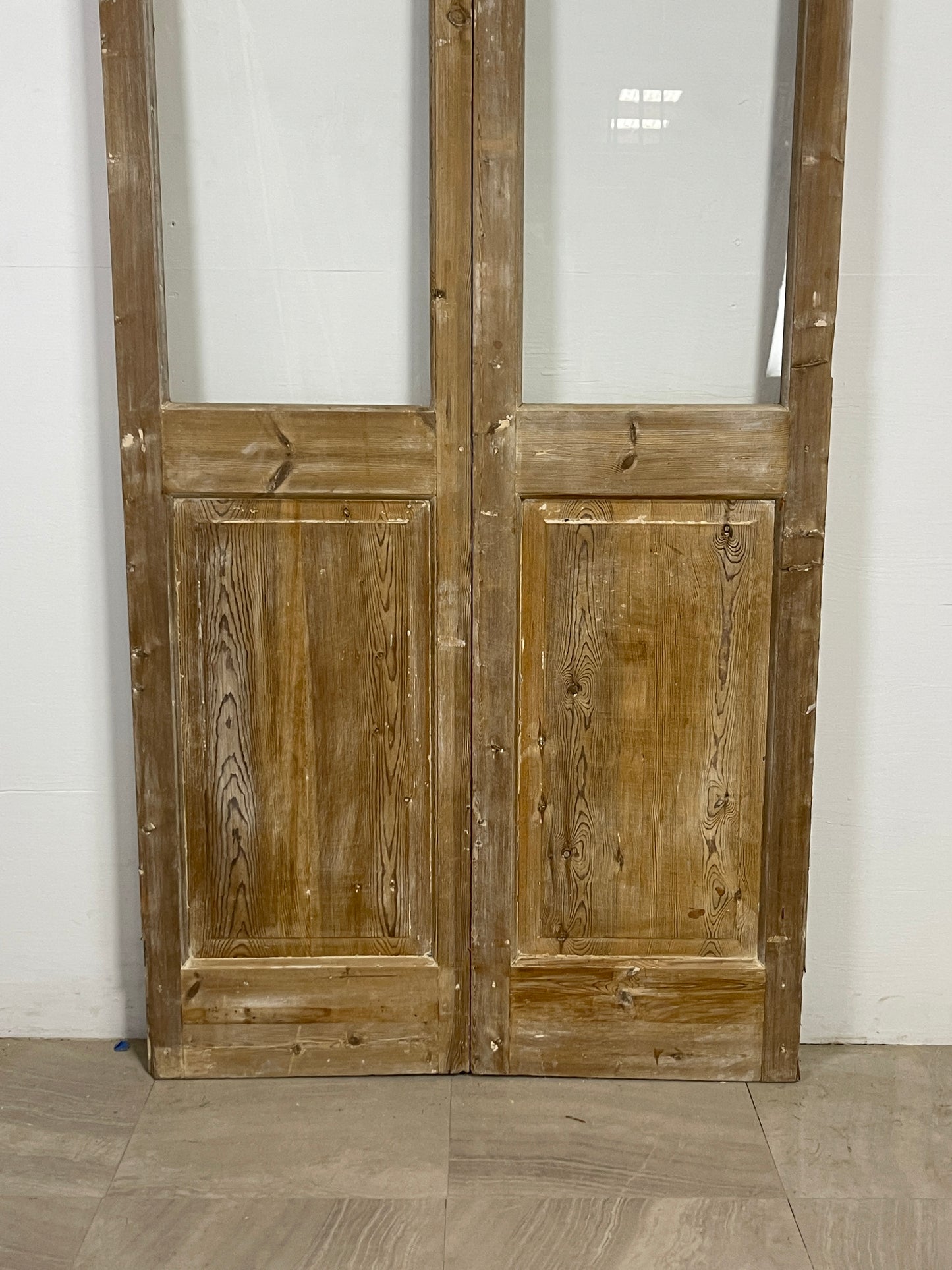 Antique French panel doors with Glass (87.5 x 39.75) O93