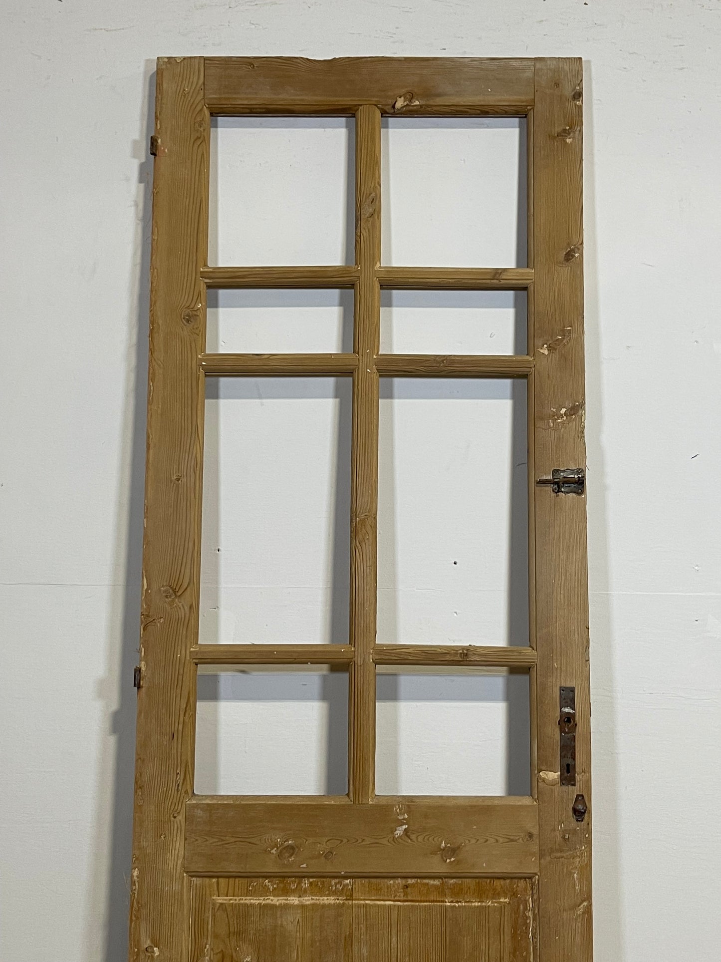 Antique French Panel Door with Glass  (84x28.75) L344