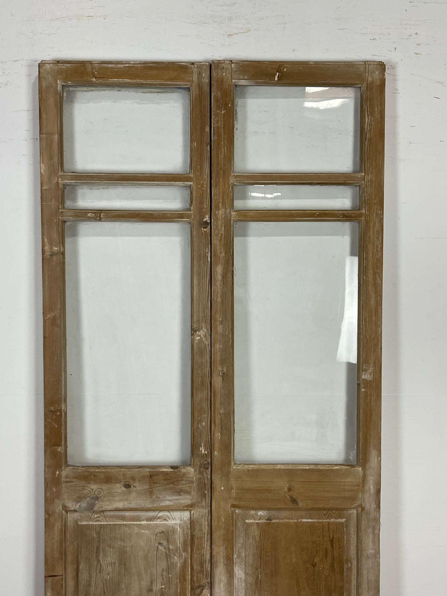 Antique French panel doors with Glass (87.5 x 39.5) O90