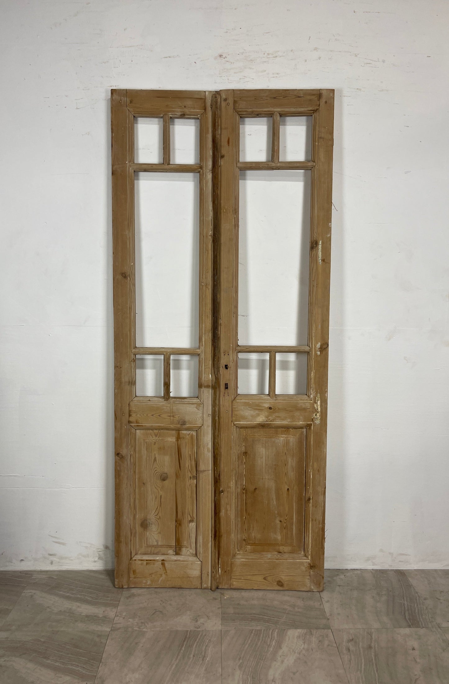 Antique French Panel Doors without Glass   (89.25 x 38.5)   N036