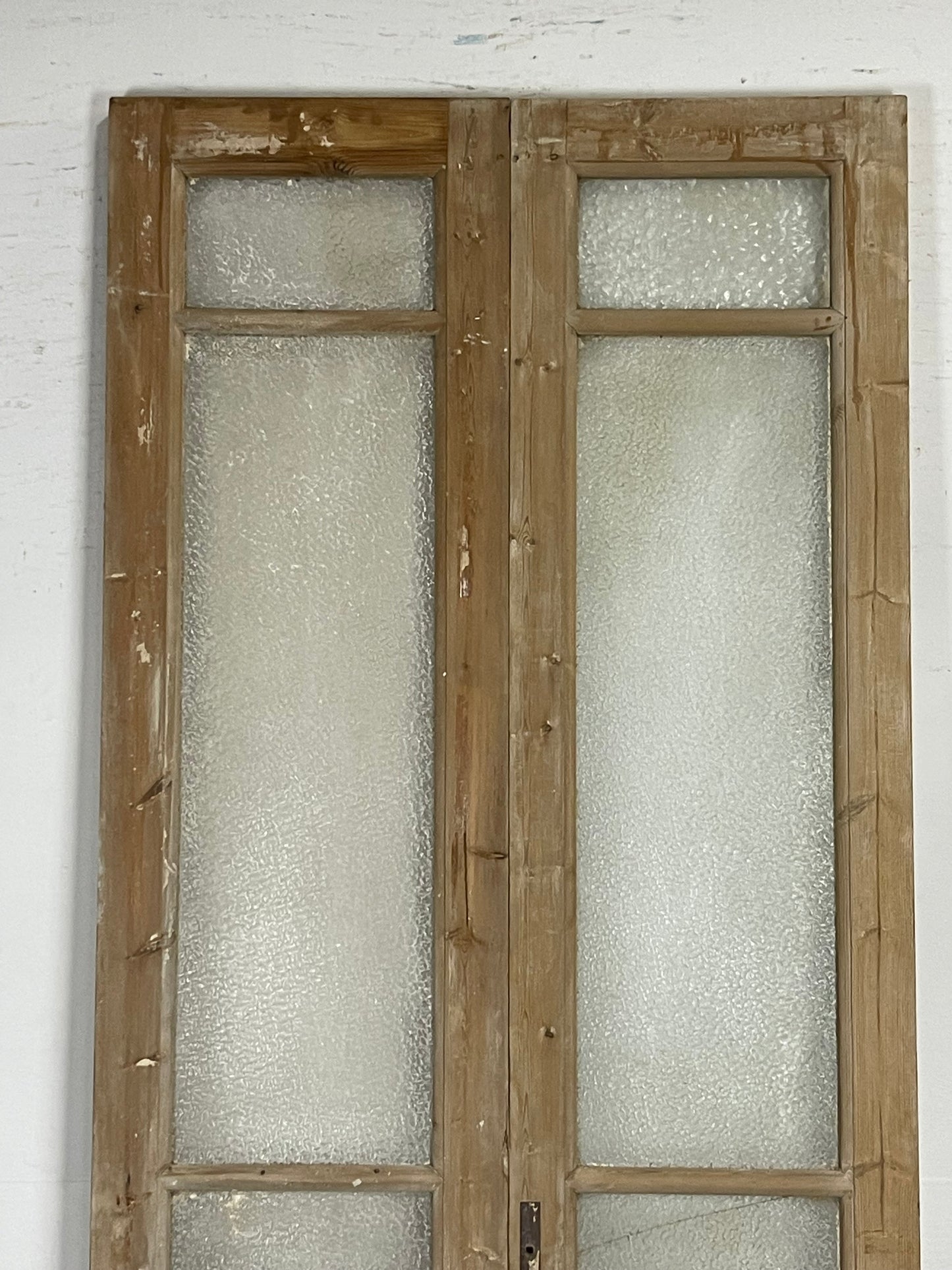 Antique  French Panel Doors with glass (102.5x40)   M094