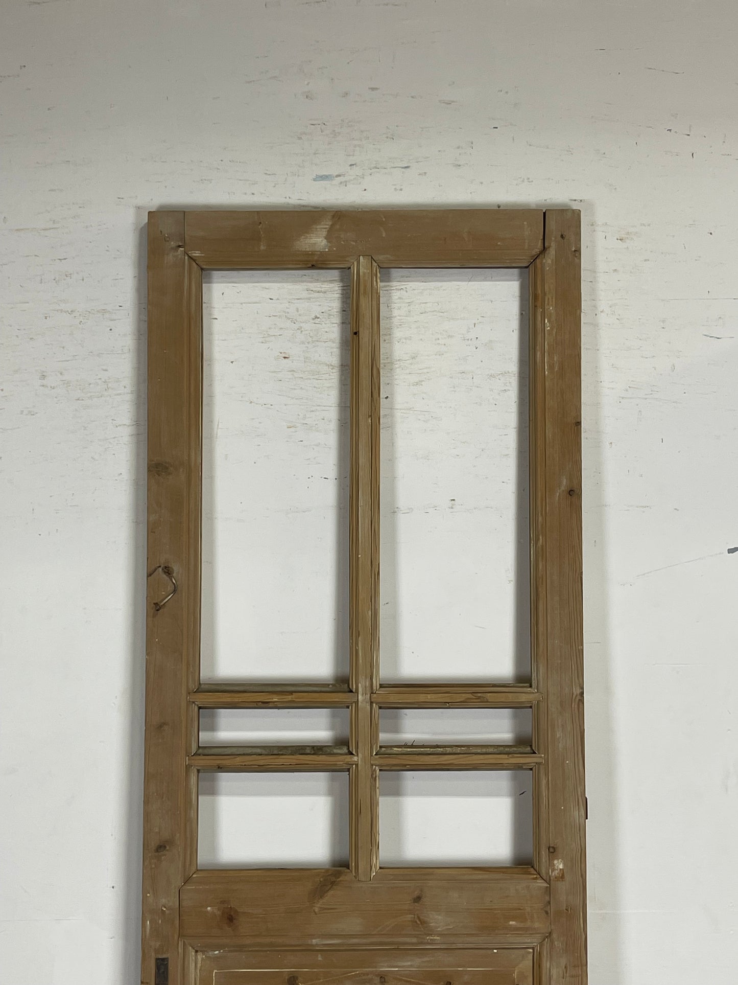 Antique French Panel Door with Glass  (85.25x31.25) M260