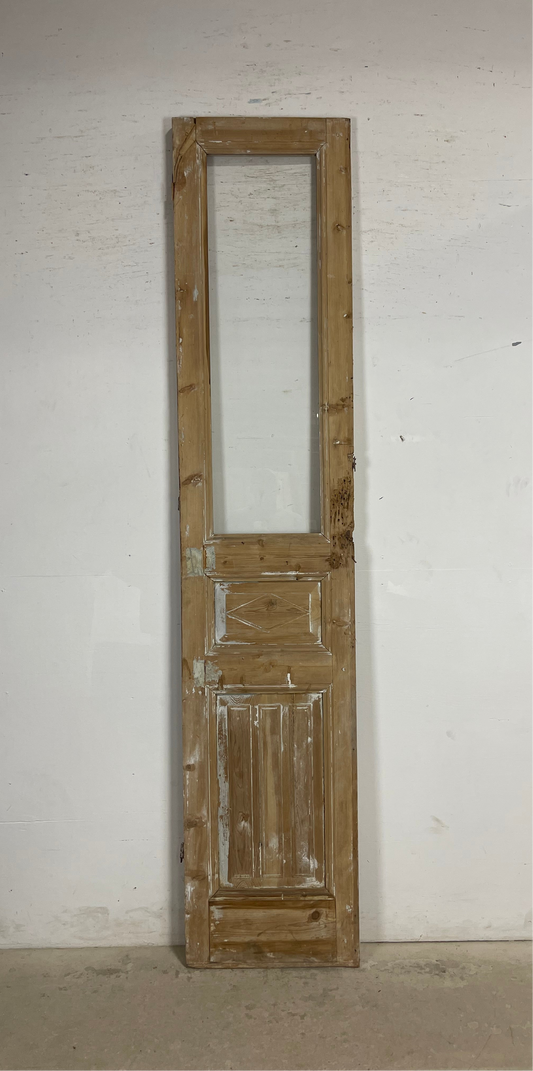 Antique French Panel Door with Glass  (103 x 21.25) M269