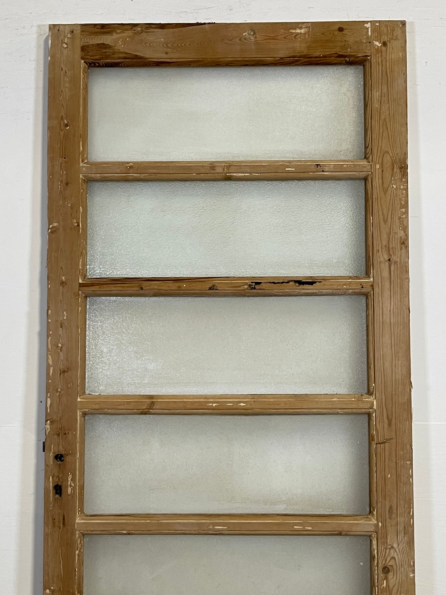 Antique French Panel Door with Glass  (88.25x35.5) L314