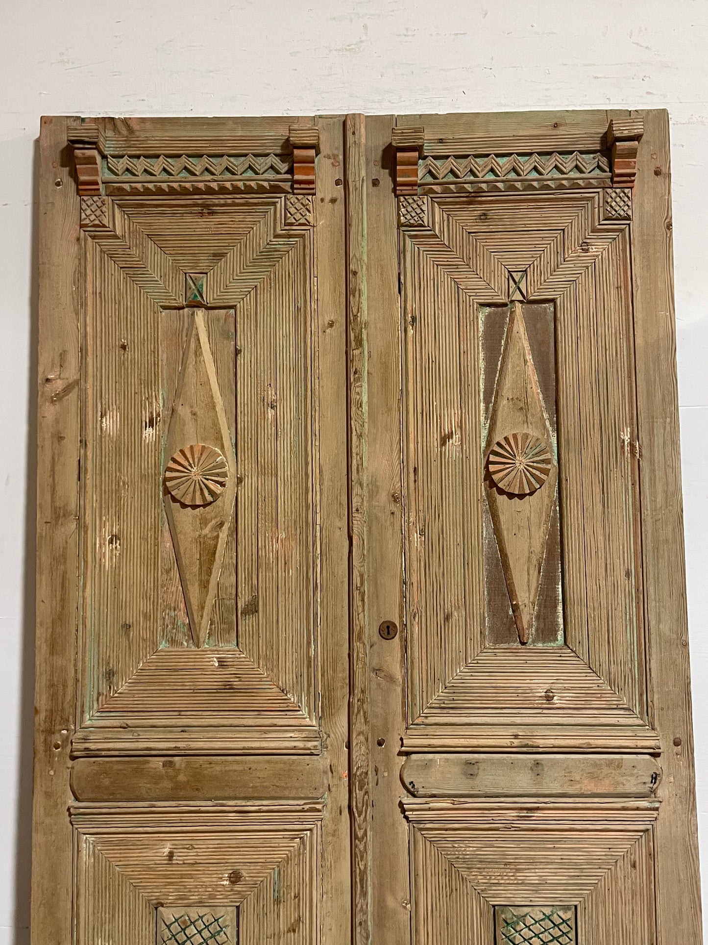 Antique French Panel Door Carved (94.5x58) J016