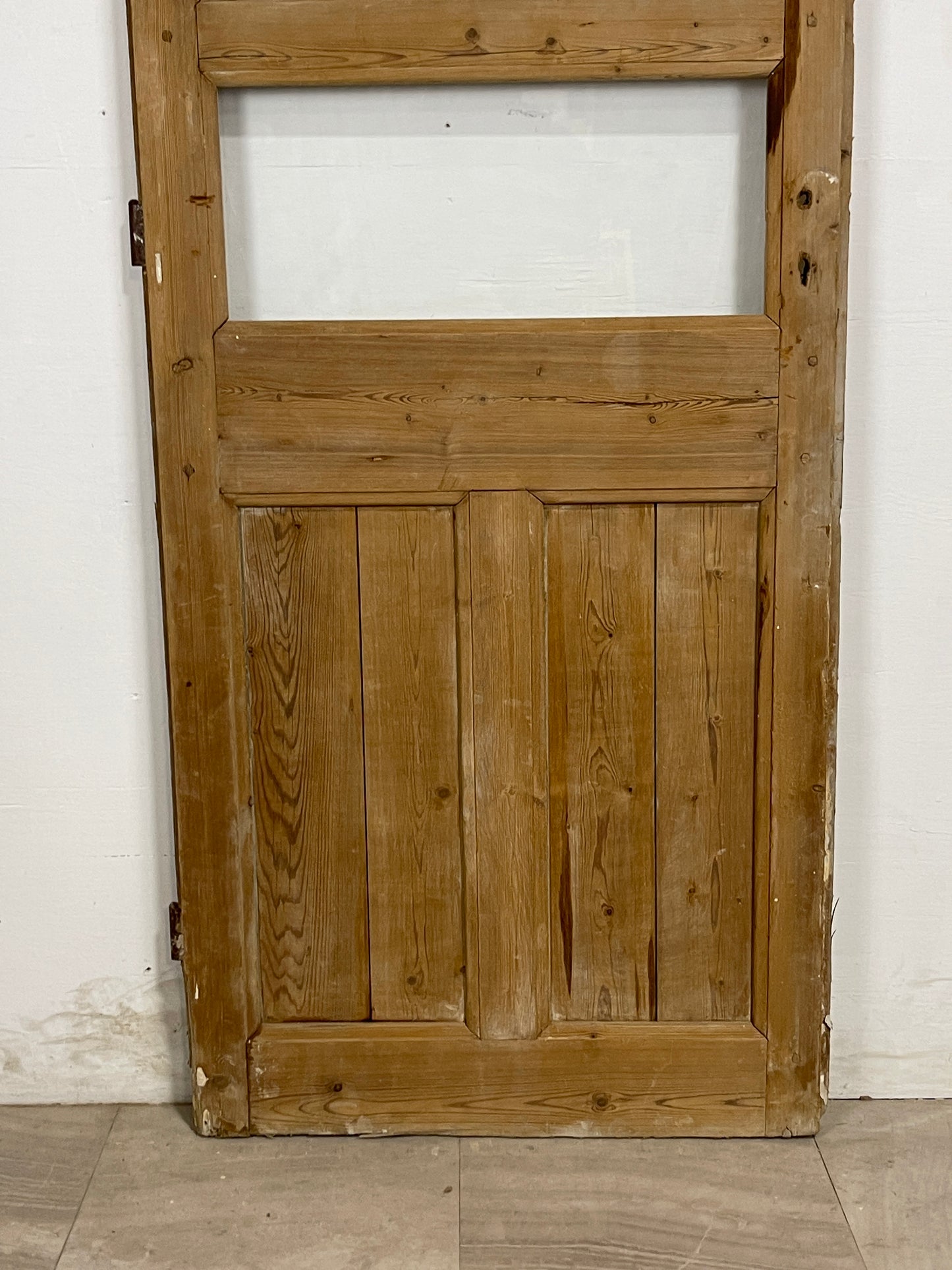 Antique French Panel Door with Glass  (84 x 32.25) N172