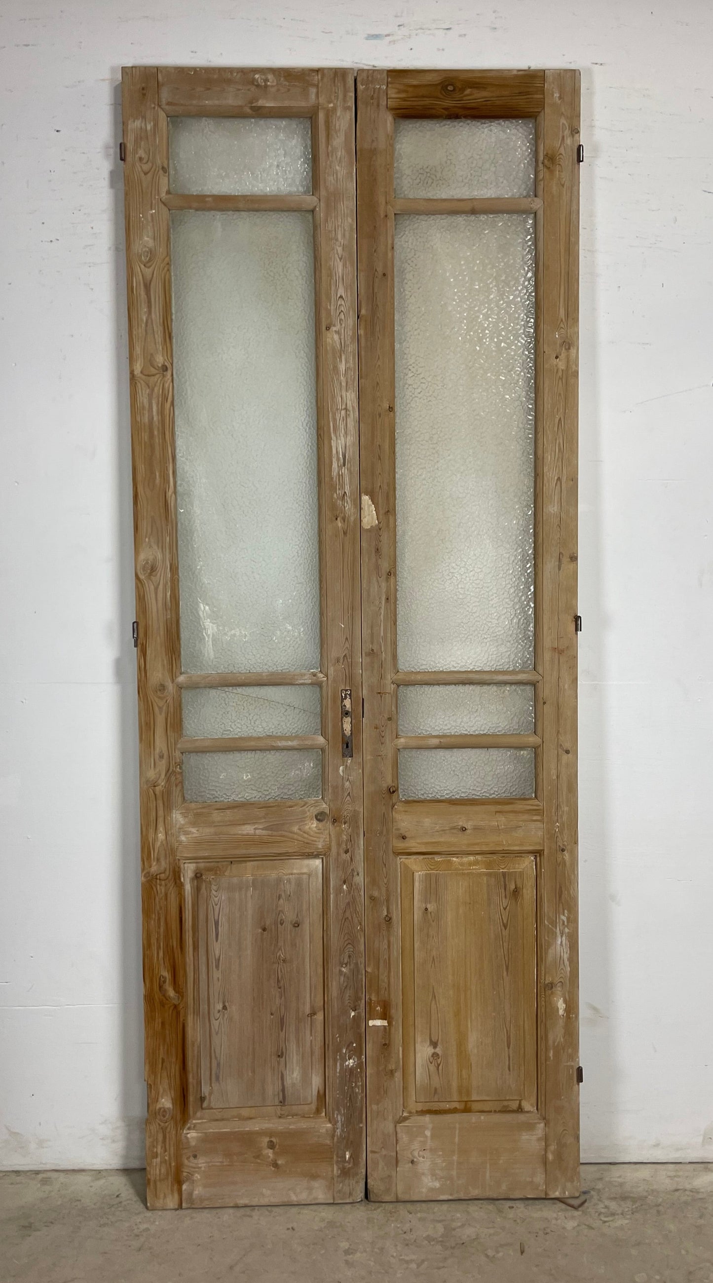 Antique  French Panel Doors with glass (102.5x40)   M094