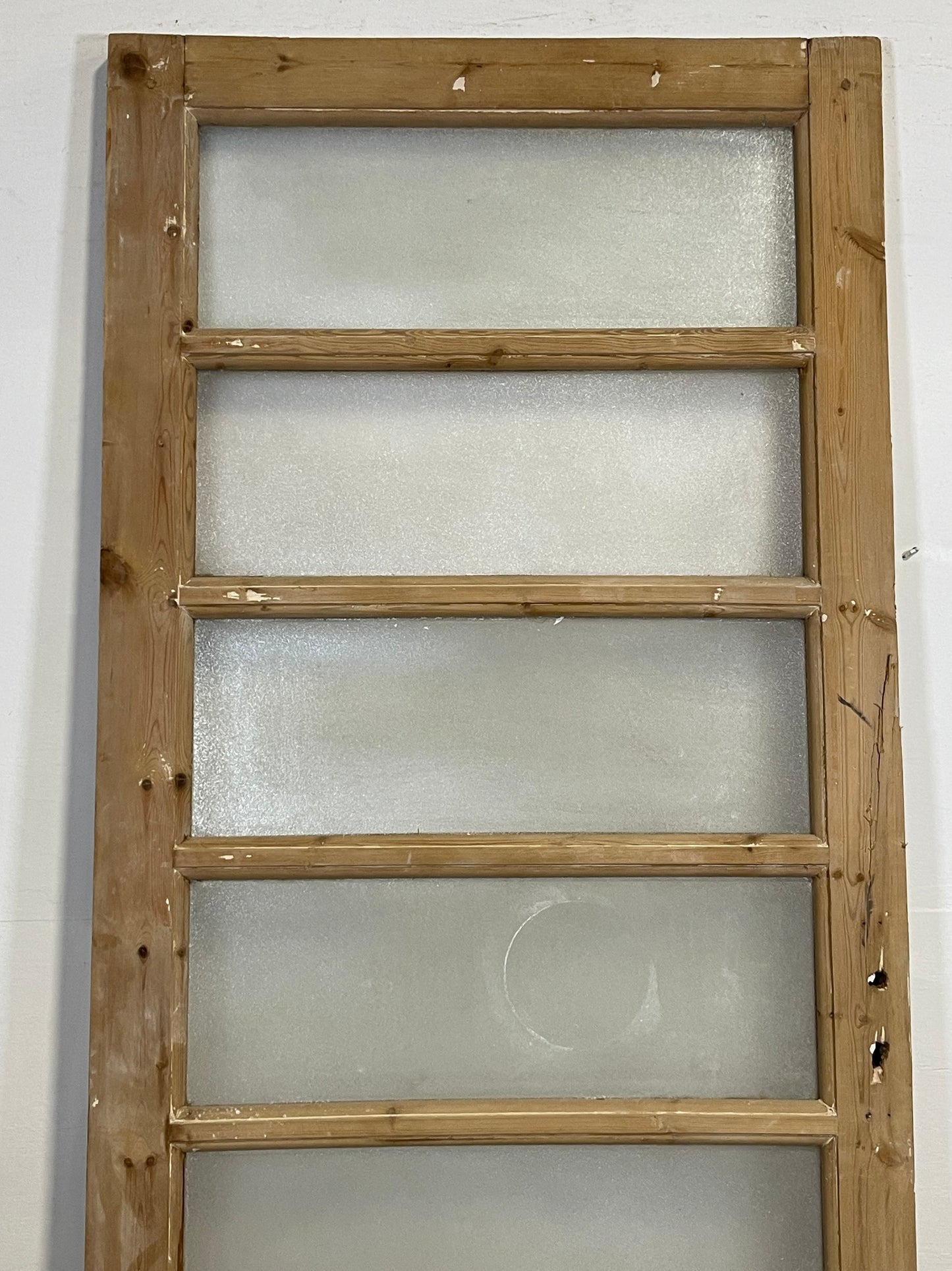 Antique French Panel Door with Glass  (88.75x36) L324