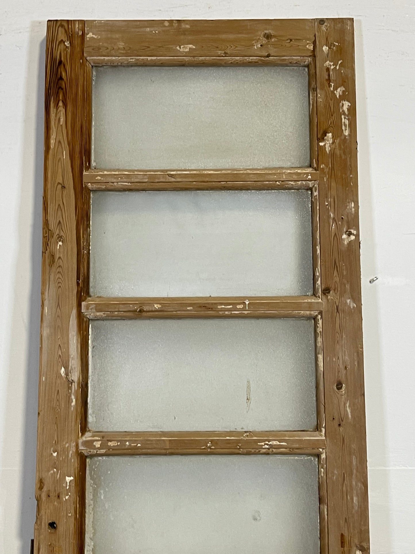 Antique French Panel Door with Glass  (88.75x27.75) L309