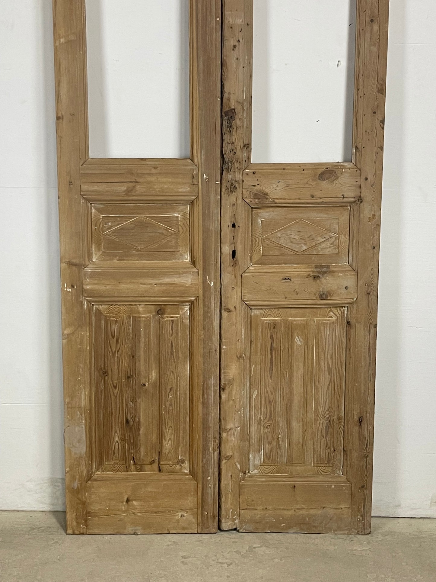 Antique  French Panel Doors with glass (102.5x43)   M120