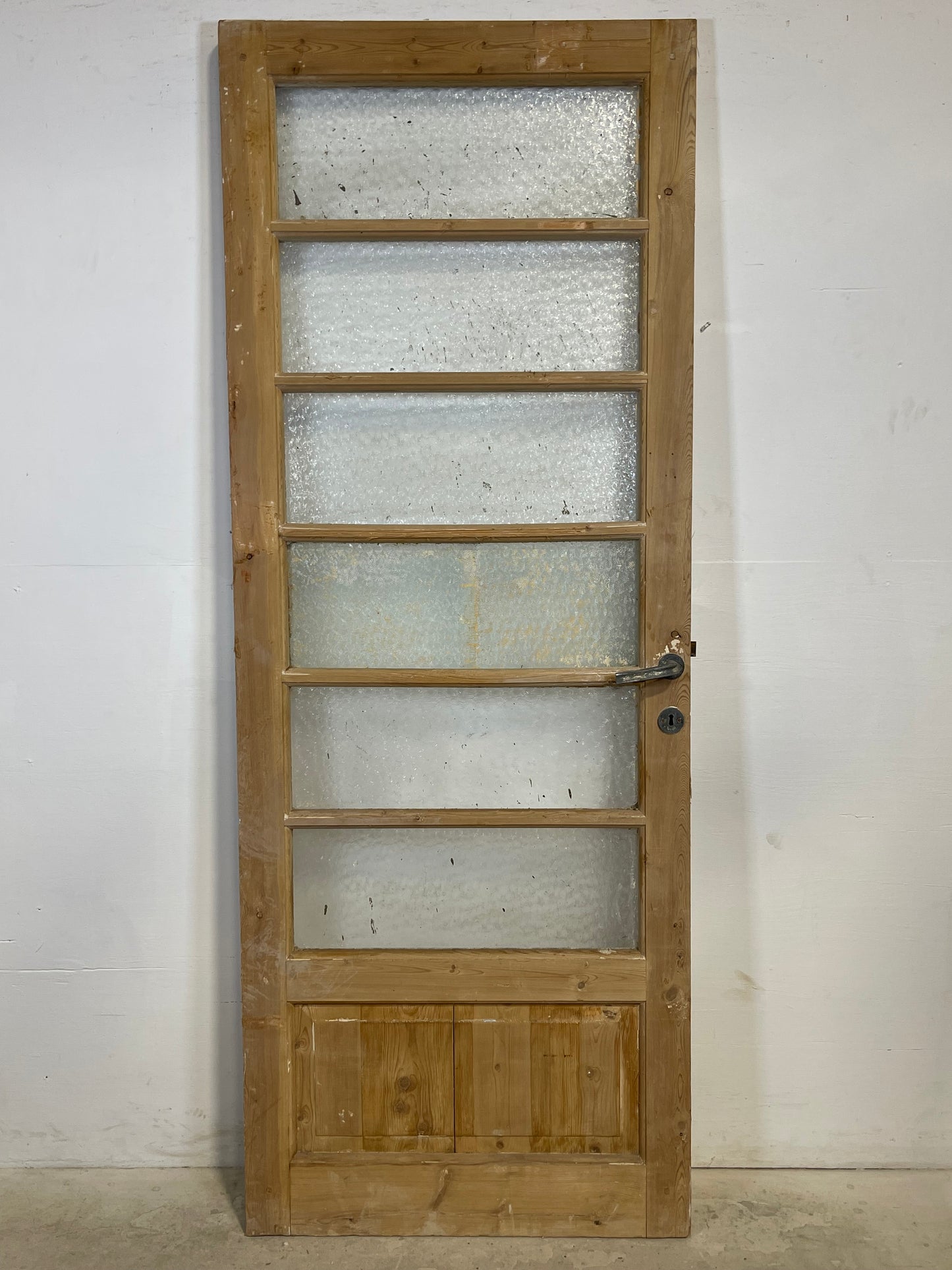 Antique French Panel Door with Glass  (84.5x32) L359