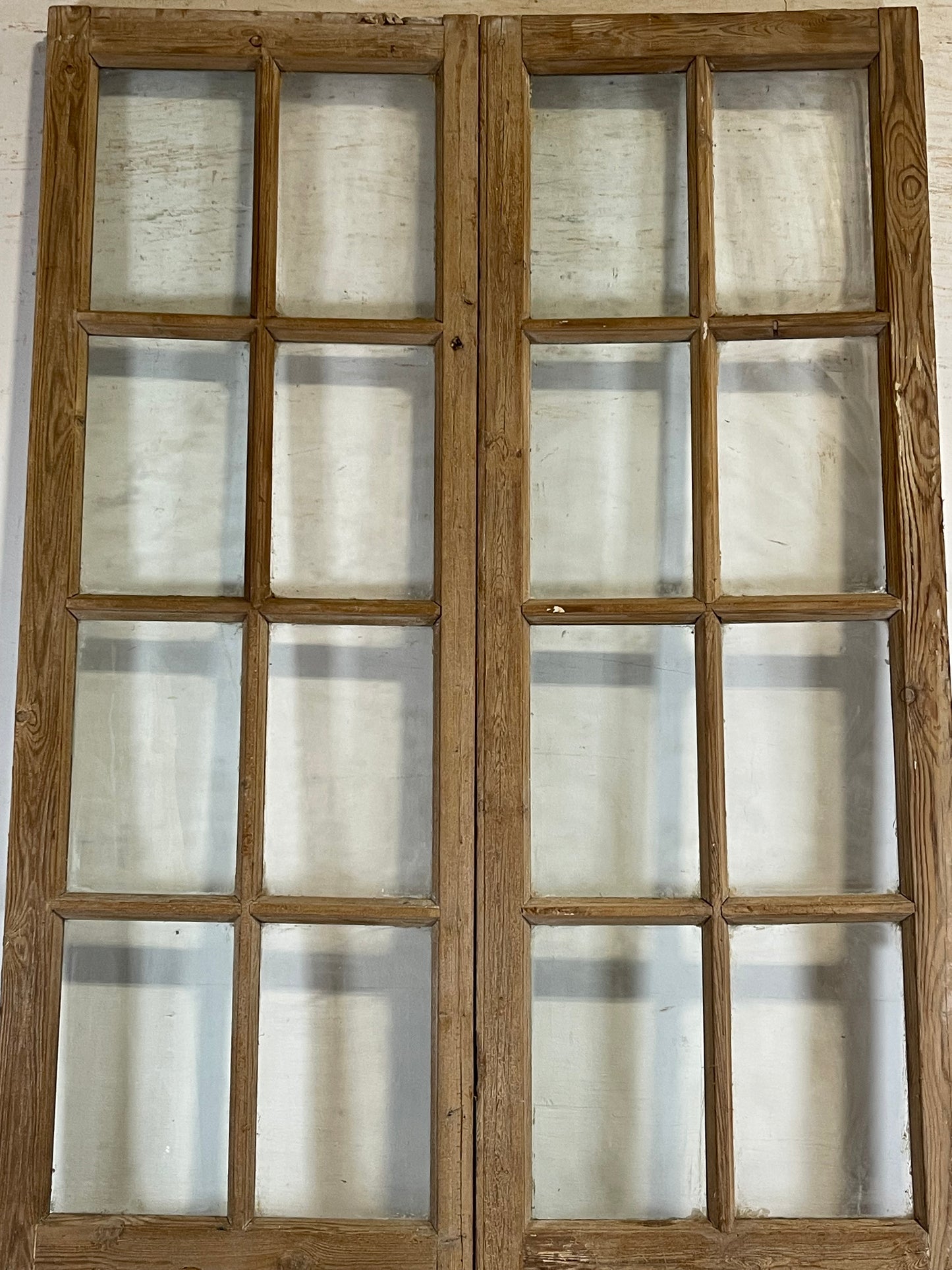 Antique French panel doors with glass (96.5x43.5) L168